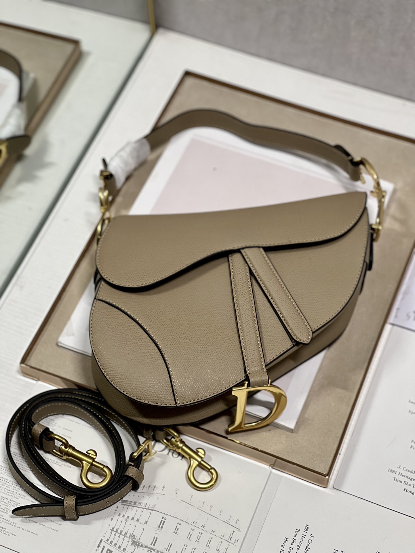 Dior Christian Saddle Bag With Strap Brown For Women 10in/25.5cm1:1High-quality replica