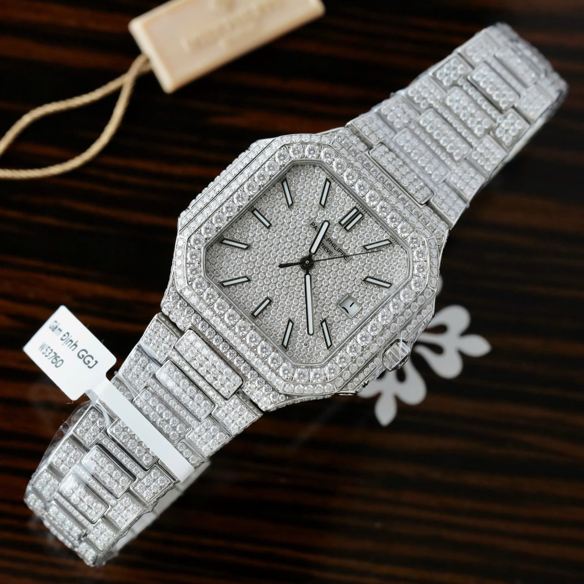 Patek Philippe Cubitus 5821 Copies Watches Diamonds Moissanite Hong Kong Custom 45mm - Top club