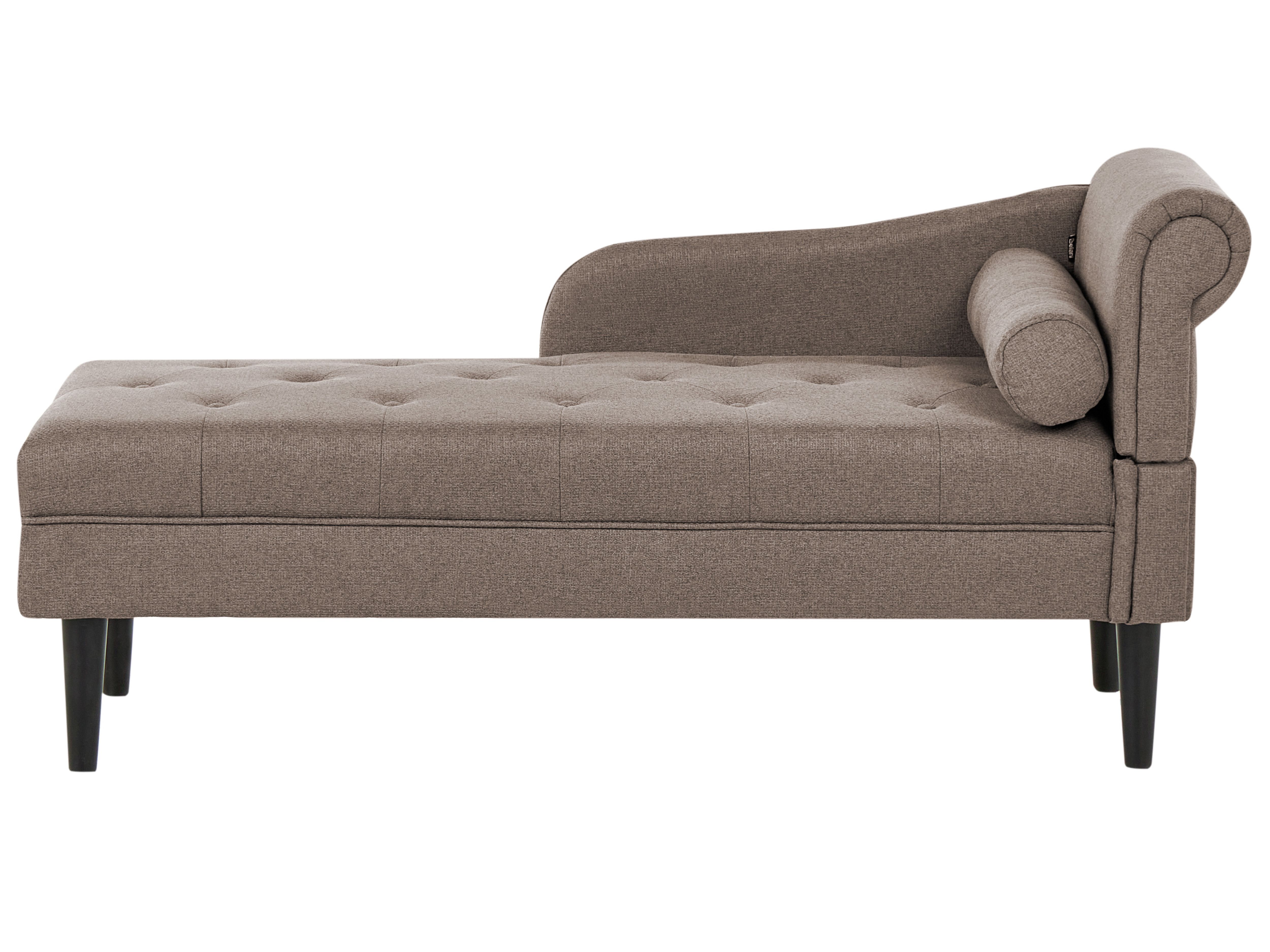 Right-Hand Chaise Lounge YVOIRE Fabric Taupe