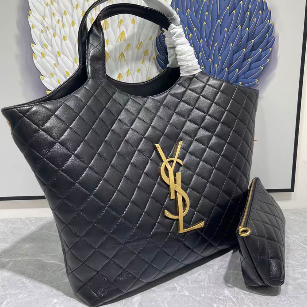 YSL ICARE MAXI SHOPPING BAG IN QUILTED LAMBSKIN1:1High-quality replica