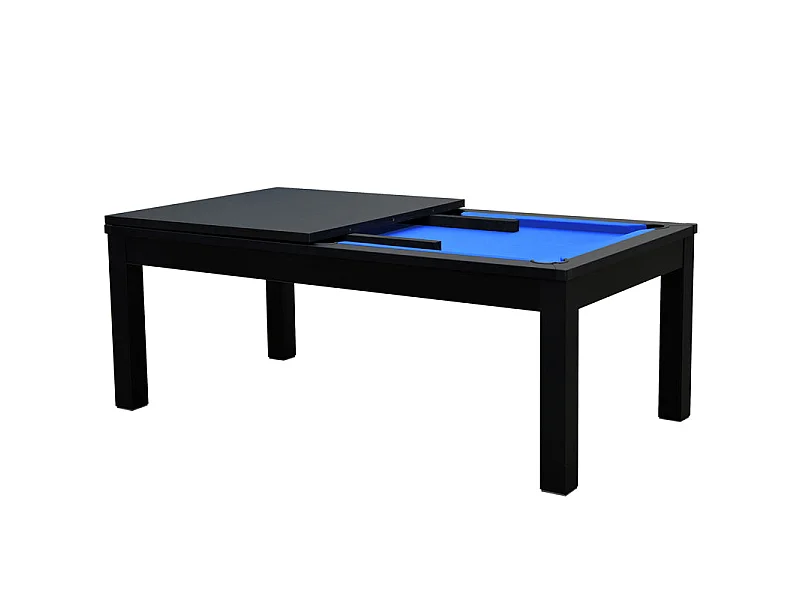 Table de billard convertible noire tapis bleu - Eddie