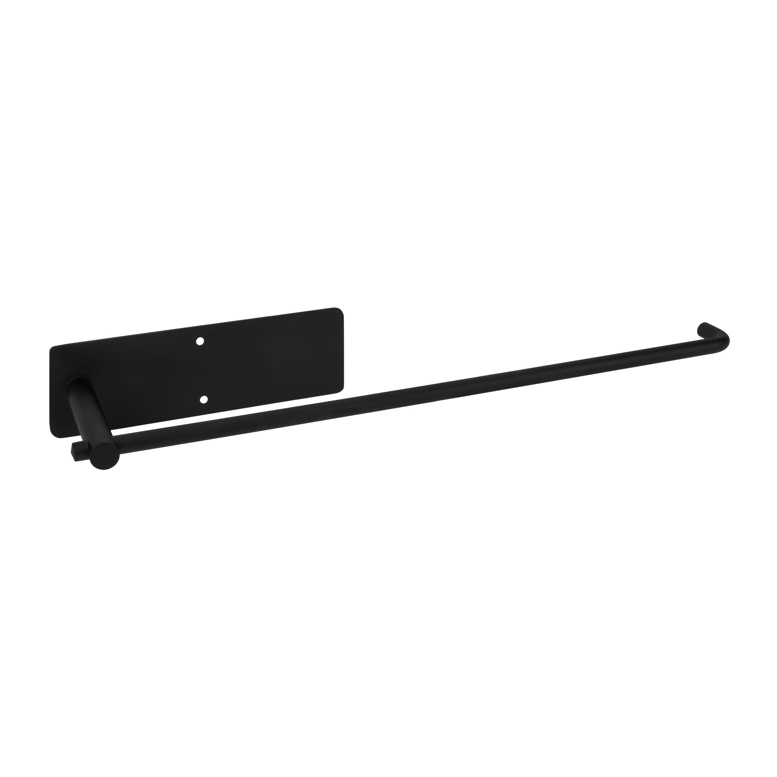 QUVIO Handdoekhouder metaal - Zwart - 33 cm