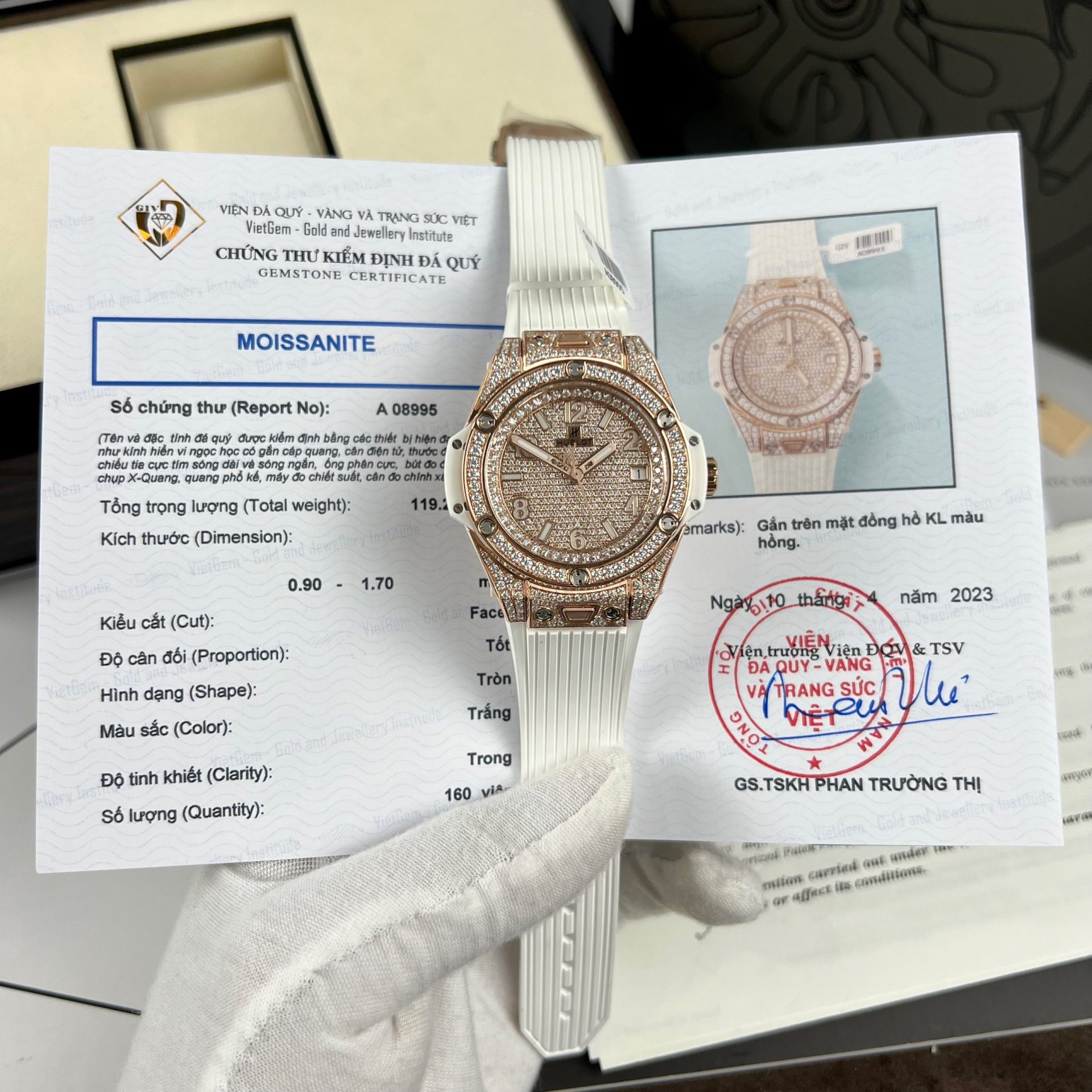 Hublot Replica Watch Big Bang One Click Custom Full Moissanite Diamonds 39mm - Top club
