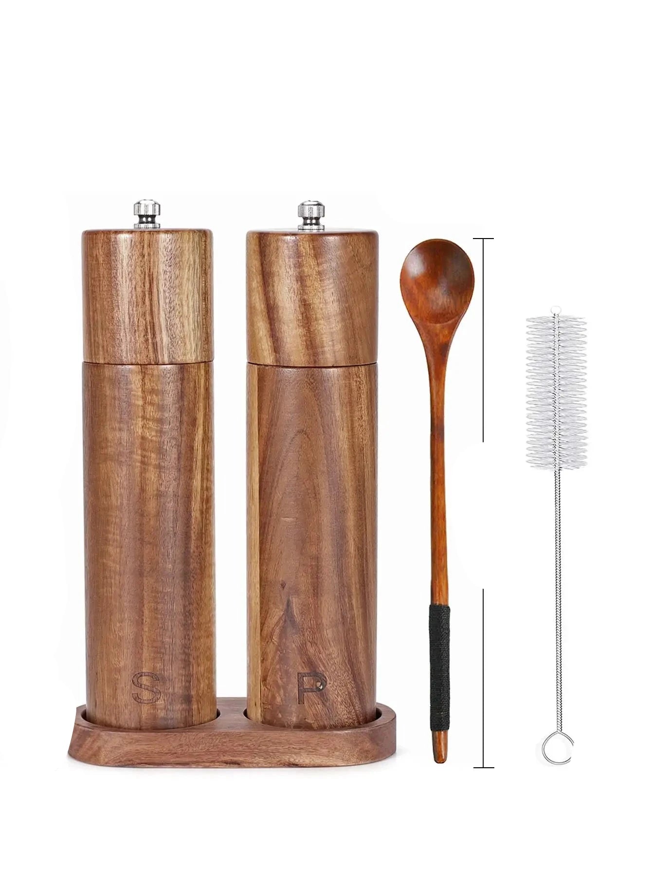 EetStijl | Luxe Houten Zout- en Pepermolenset