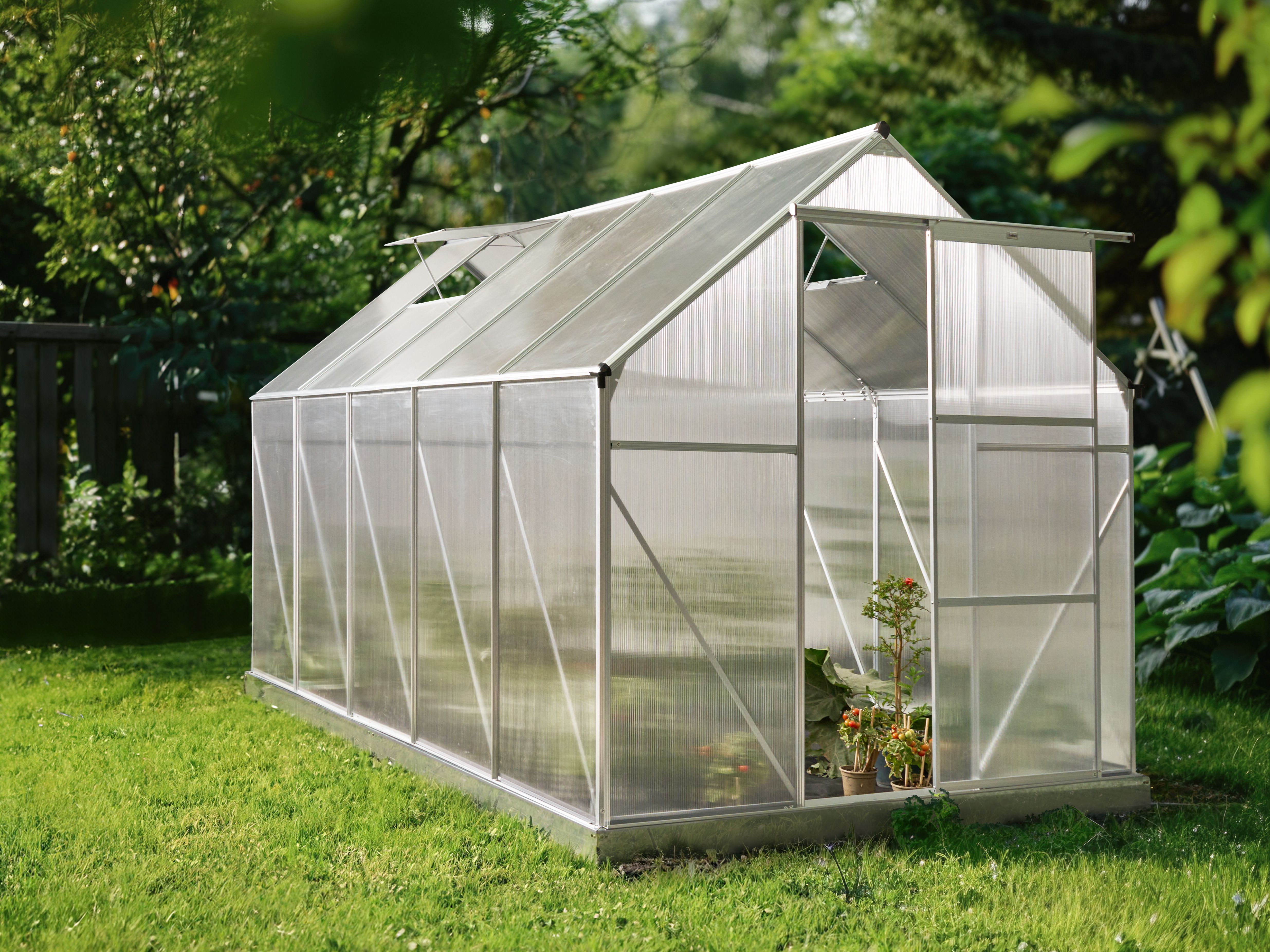 Garden Greenhouse APULIA Silver 315 cm