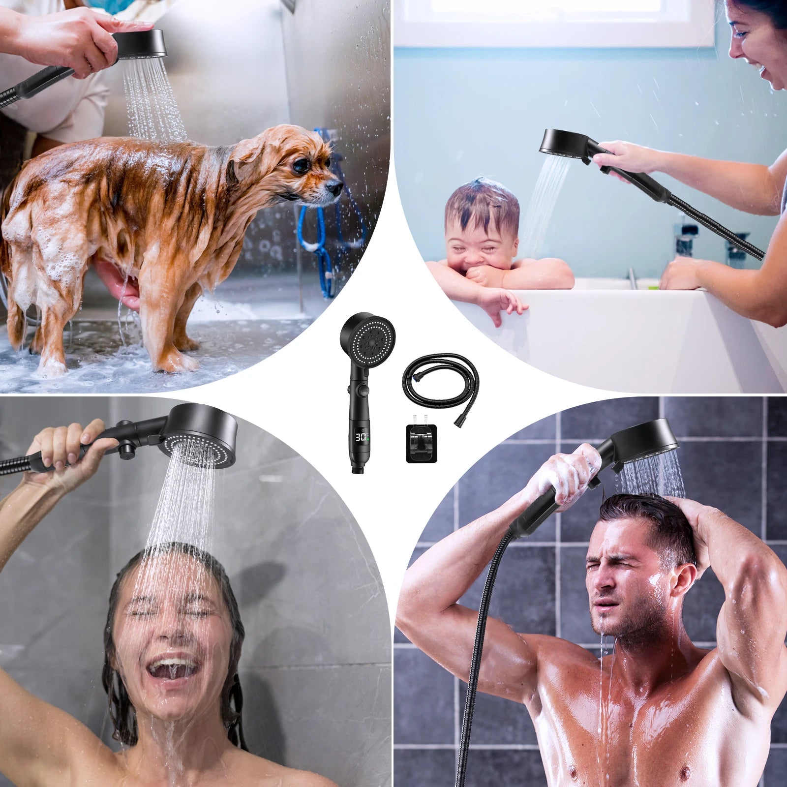 SmartTemp | LCD Douchekop met Temperatuurweergave