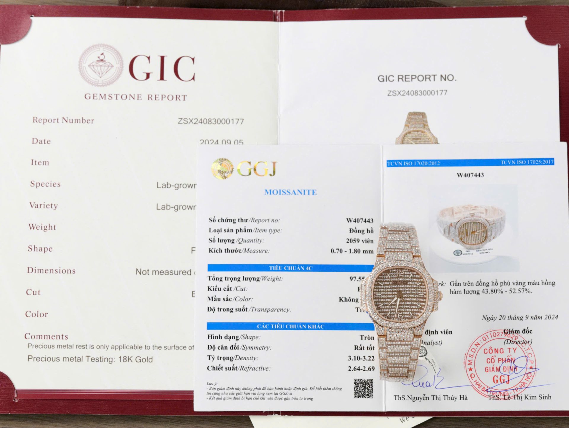 Patek Philippe Nautilus 7118 Replica Watch Gold Wrapped + Moissanite Diamonds Custom 35.2mm - Top club