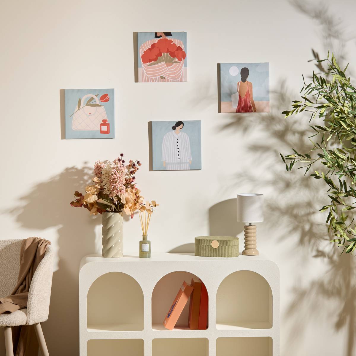 Canvas "Frany" Various colors, 28x28 cm