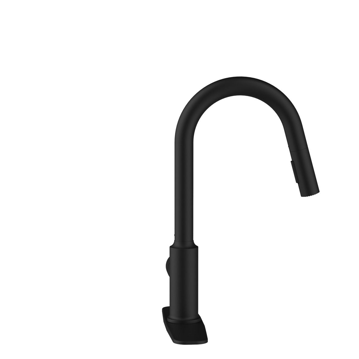 Home Impressions Contemporary Builder 1-Handle Lever Pull-Down Kitchen Faucet, Matte Black