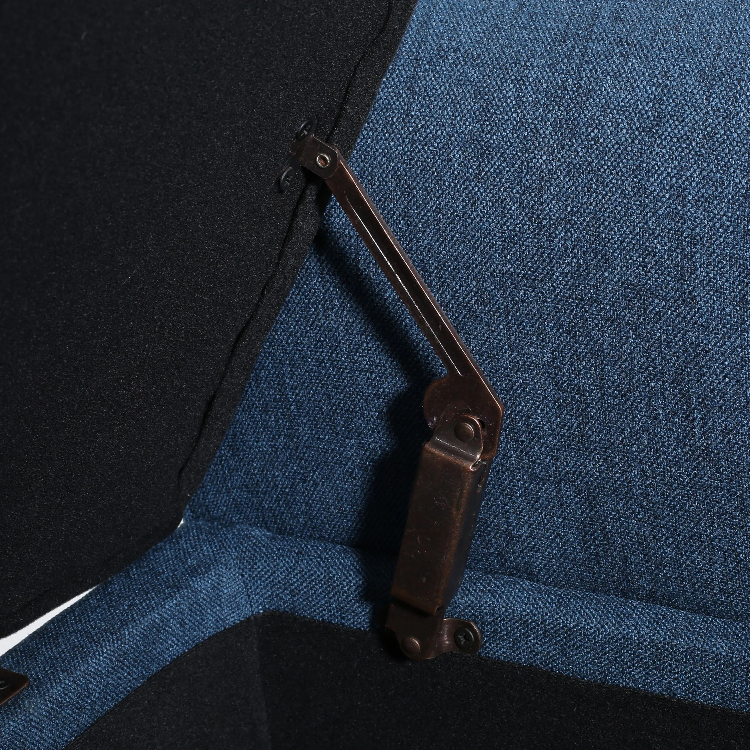 Noble House Amanda Dark Blue Fabric Armed Storage Bench - Image 7