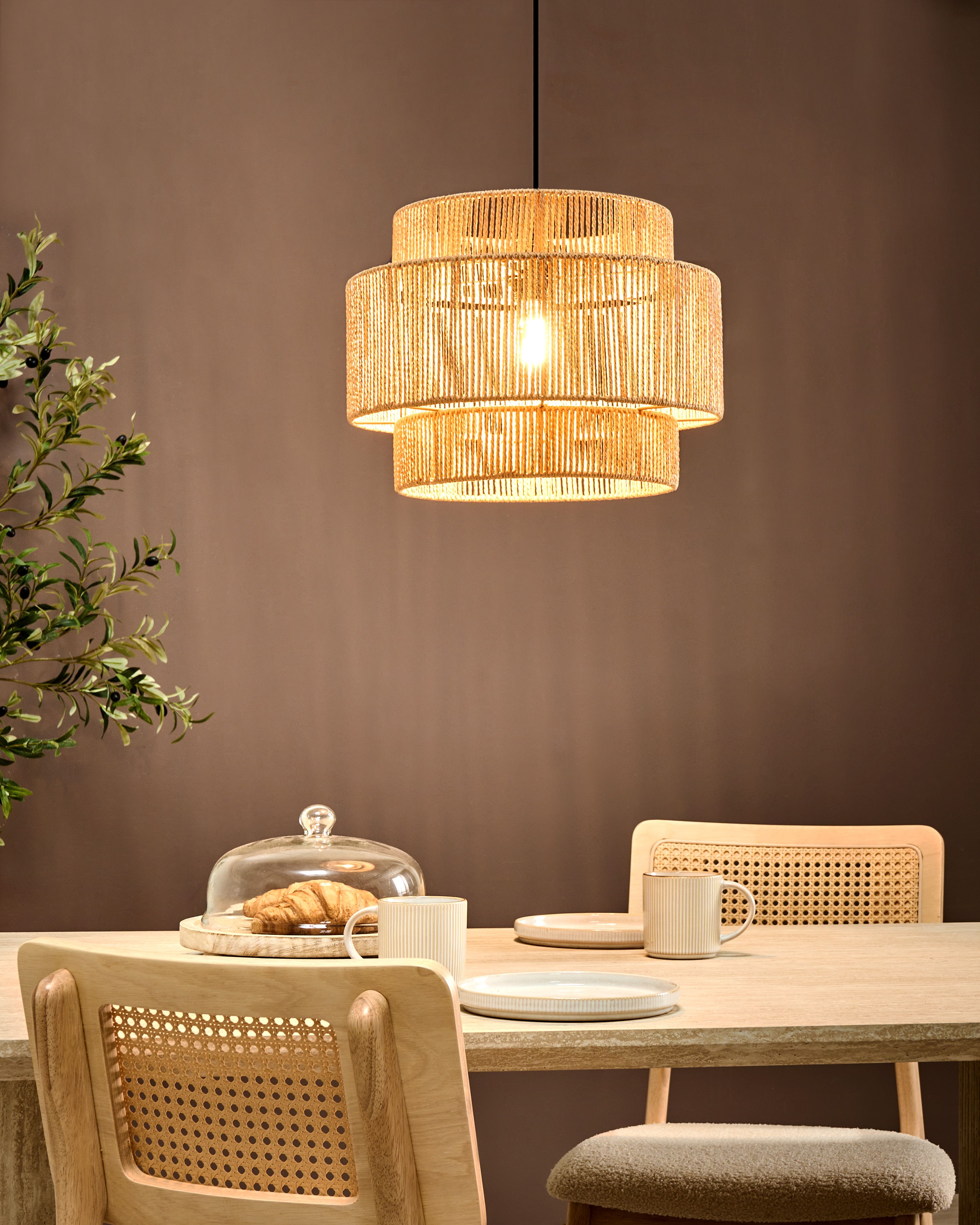 Pendant Lamp WOKIRO Paper Rope Natural