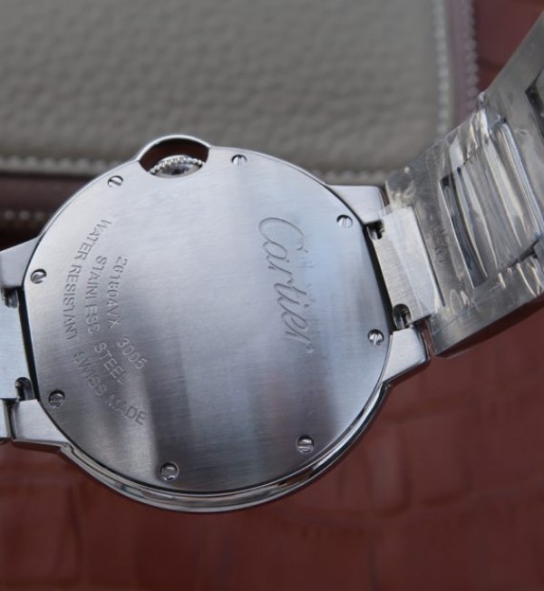 Replica Cartier V6F Ballon Bleu 36mm White Dial SS Bracelet Ronda Quartz - Top club
