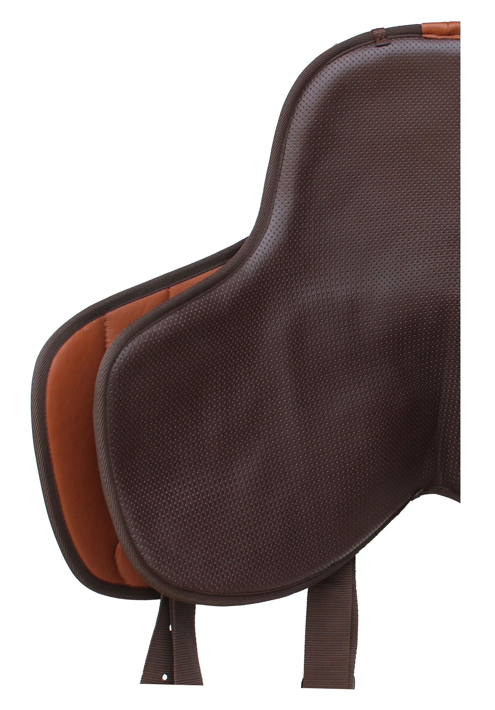 15" Western Horse Bareback Treeless Leather Saddle Pleasure Trail Riding 49103BK - Image 8