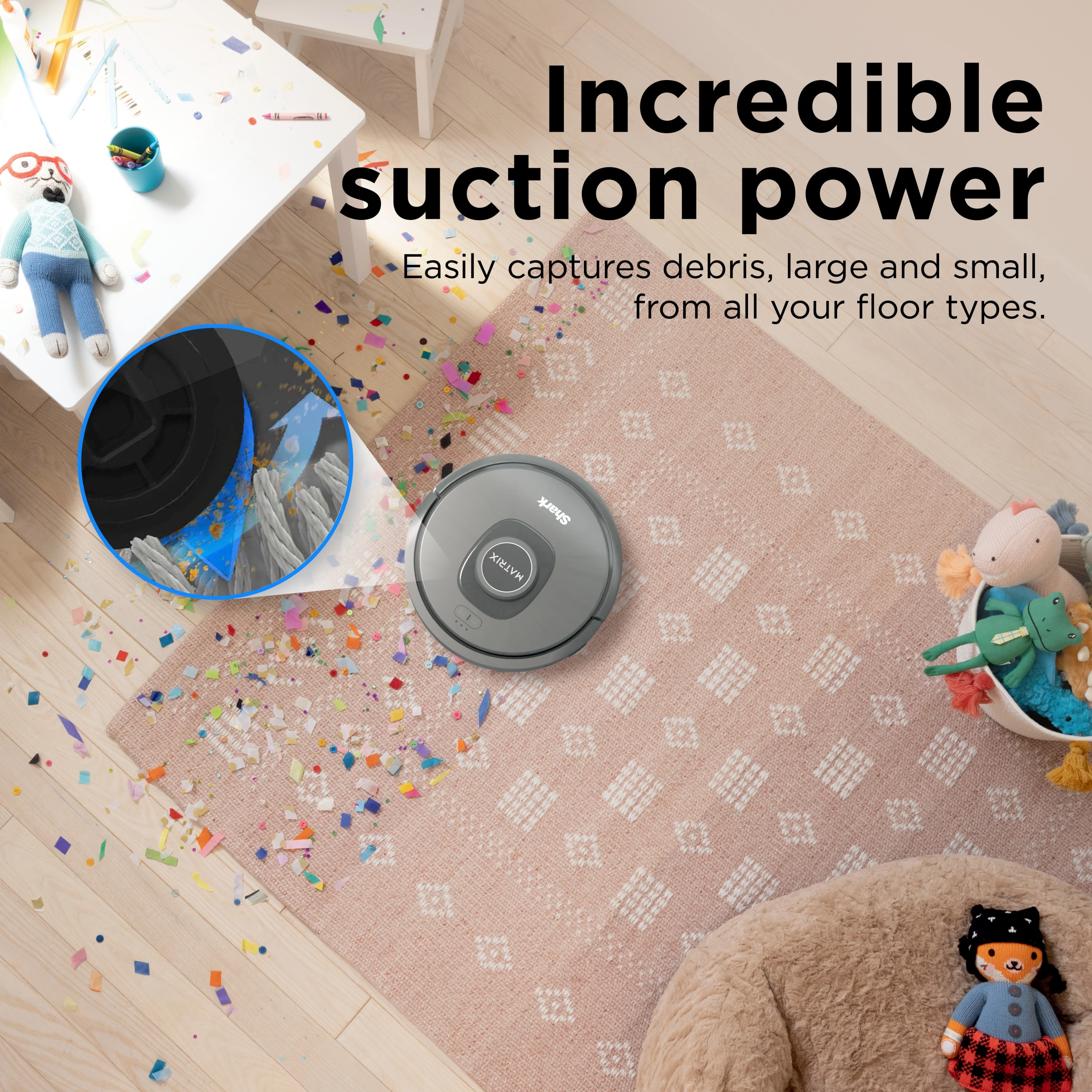 Shark Matrix Robot Vacuum, Carpets & Hard Floors, Precision Home Mapping, Perfect for Pet Hair, Wi-Fi, RV2300 - Image 9