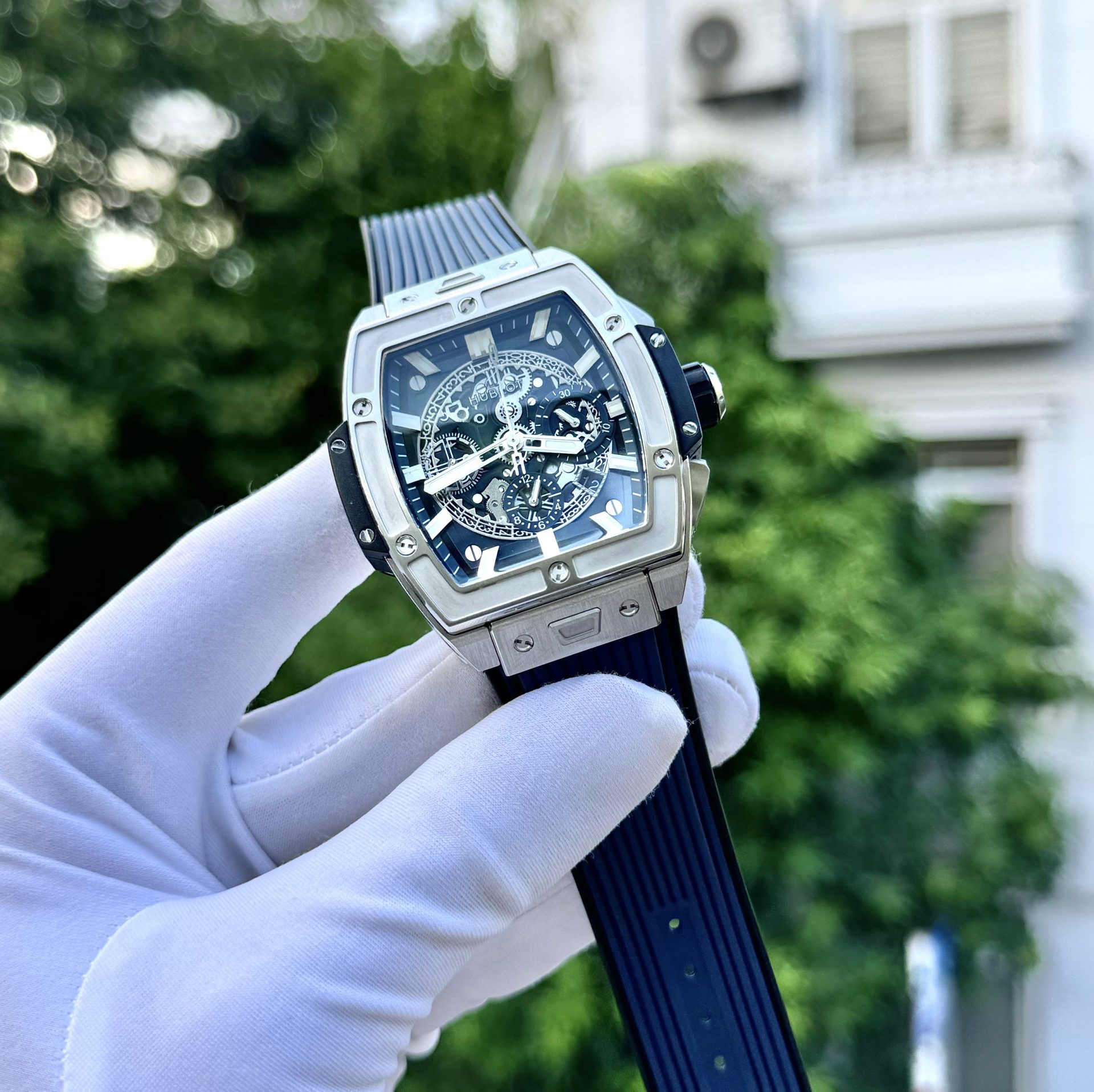 Hublot Replica 1:1 Watch Spirit Of Big Bang Blue Titanium Chronograph 42mm - Elite Watch Atelier