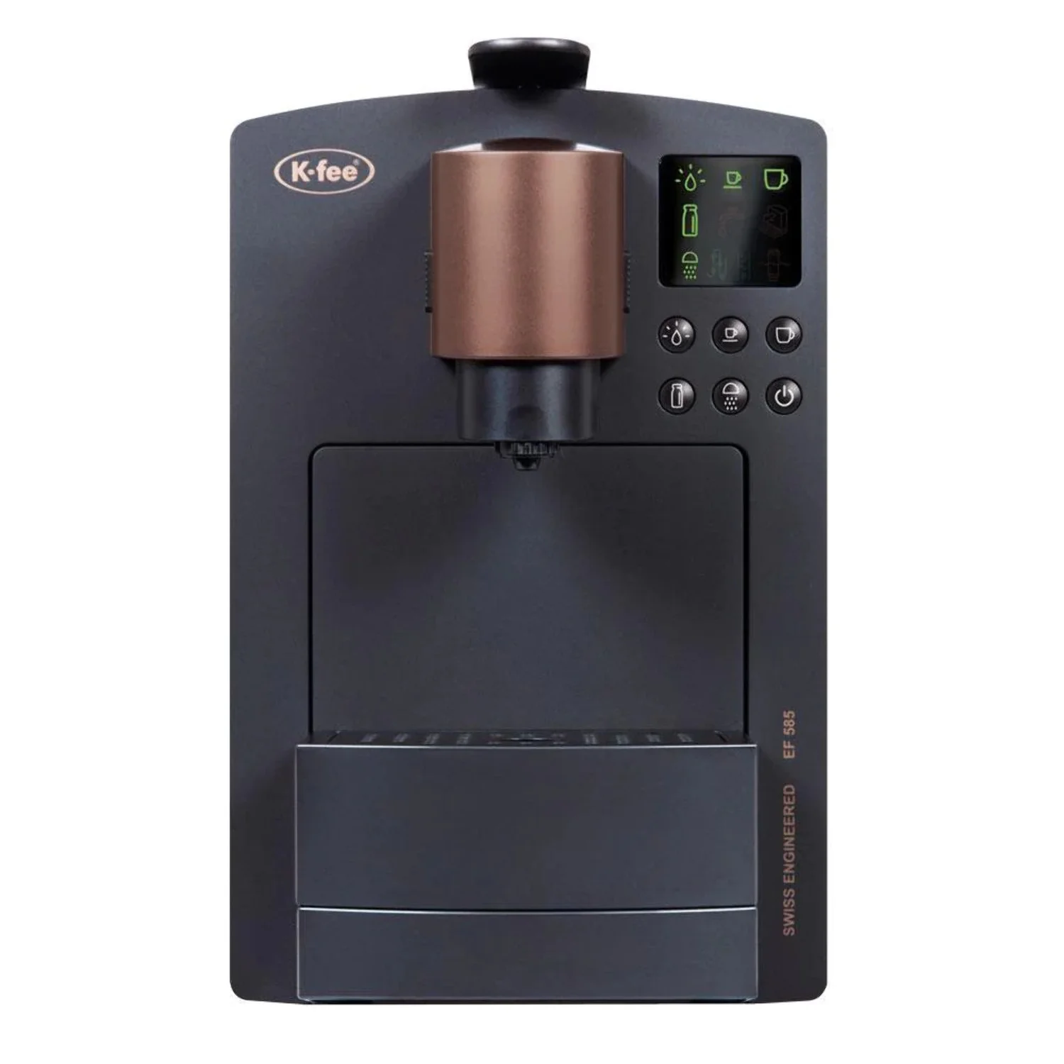 K-fee Grande 15-Bar, 1-Cup Black/Copper Espresso Machine