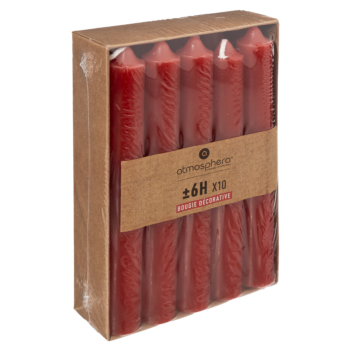Set of 10 candlesticks Red, 45g