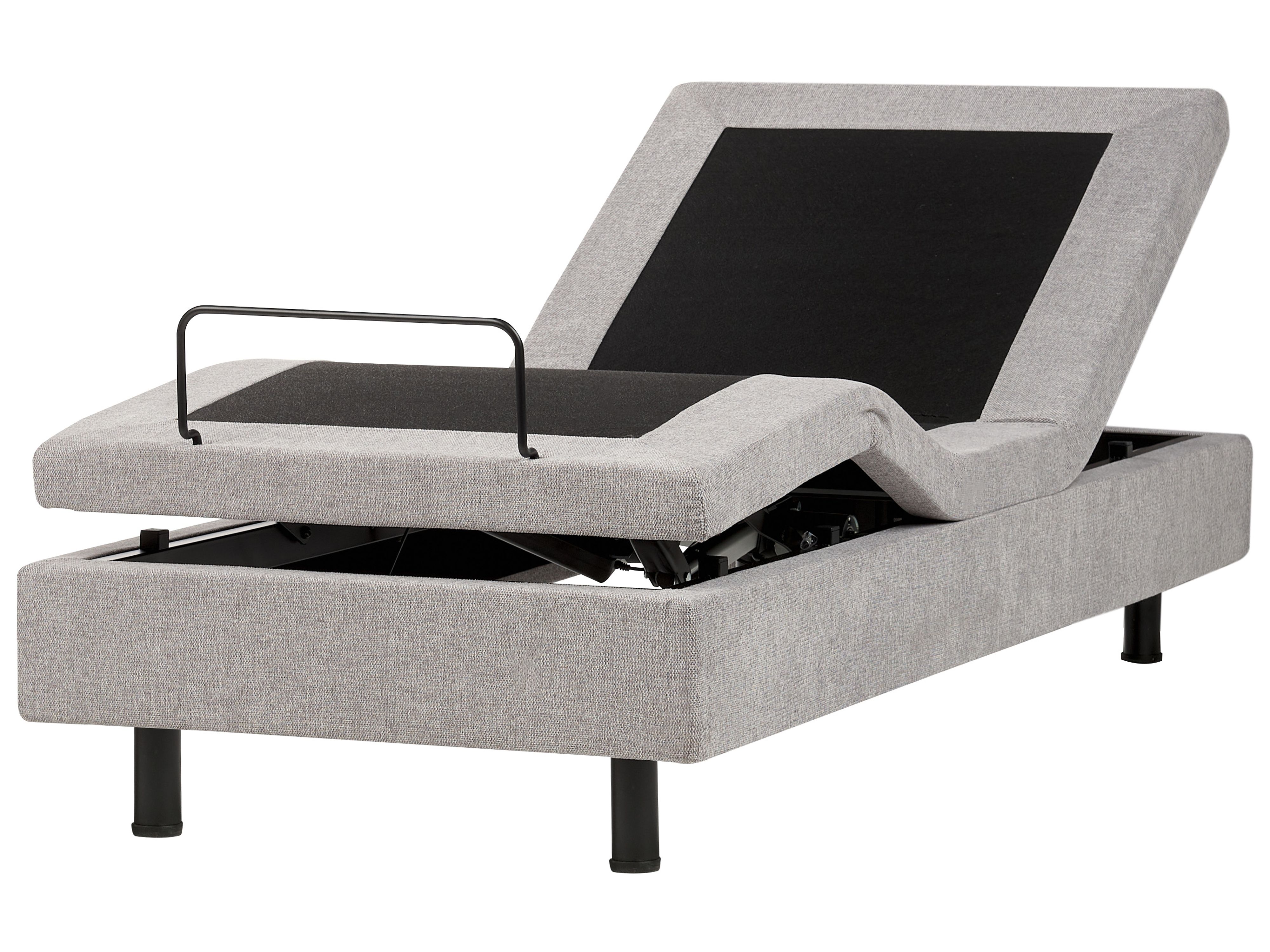 Adjustable Bed without Headboard Fabric CASTELLAN 80 x 200 cm (EU Small Single) Light Grey