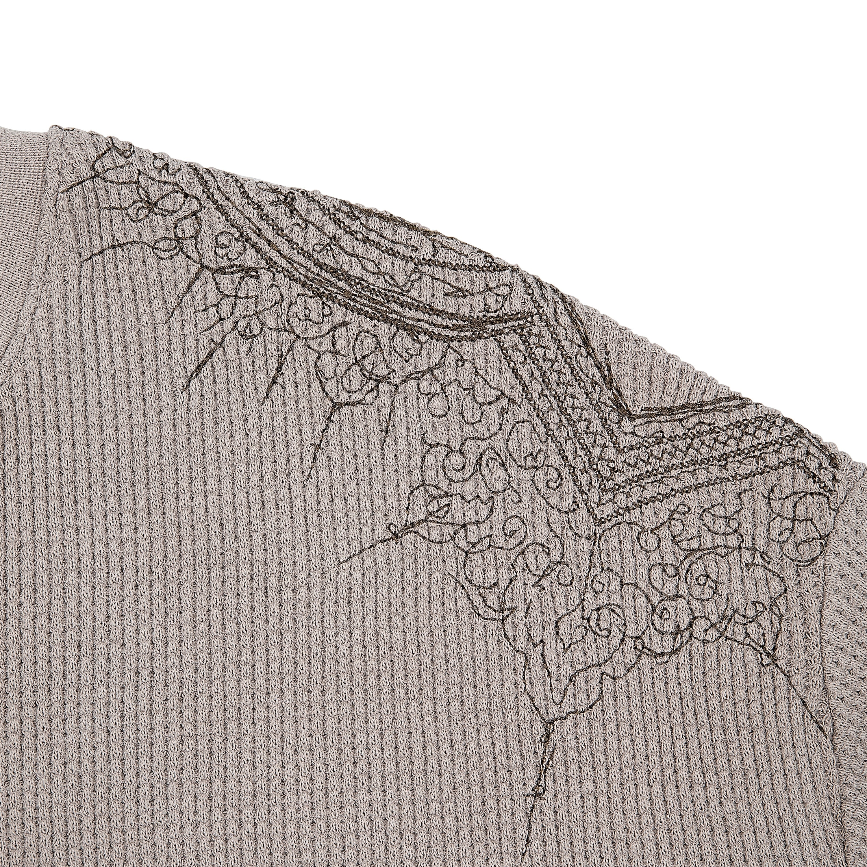 "aziza" waffle Longsleeve taupe