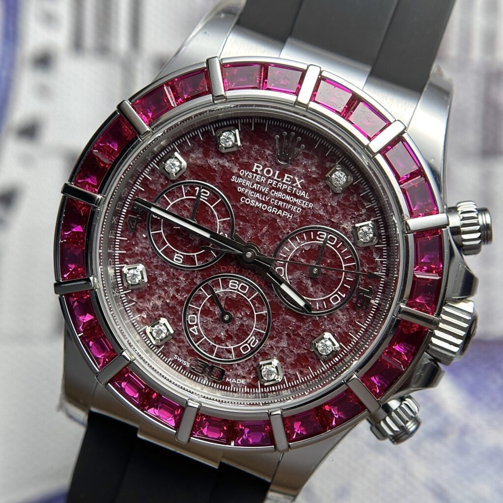 Rolex Best Replica Watch Daytona 116519 Dial Rubellite Rubber Strap 40mm - Top club