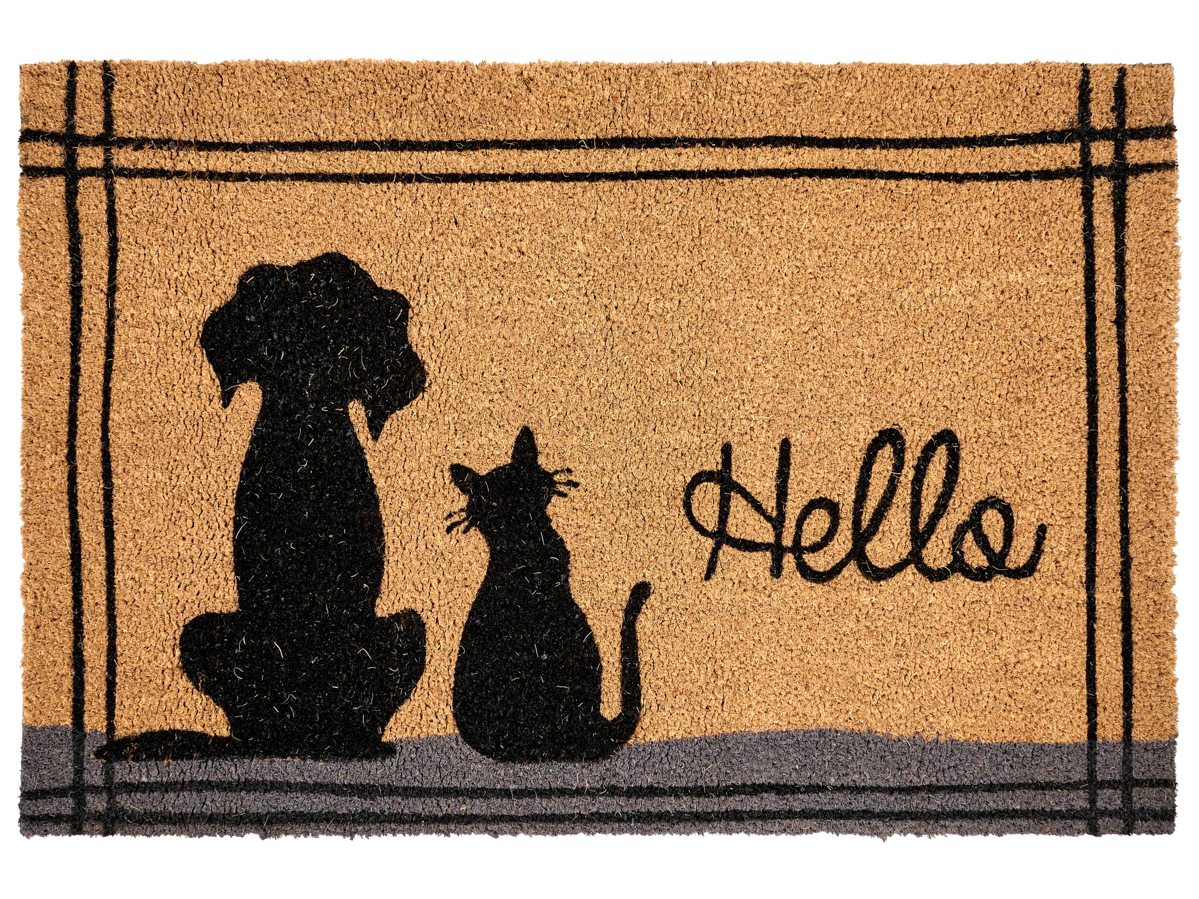 Doormat MARAGANG Natural 60 x 90 cm Cat Dog Coir