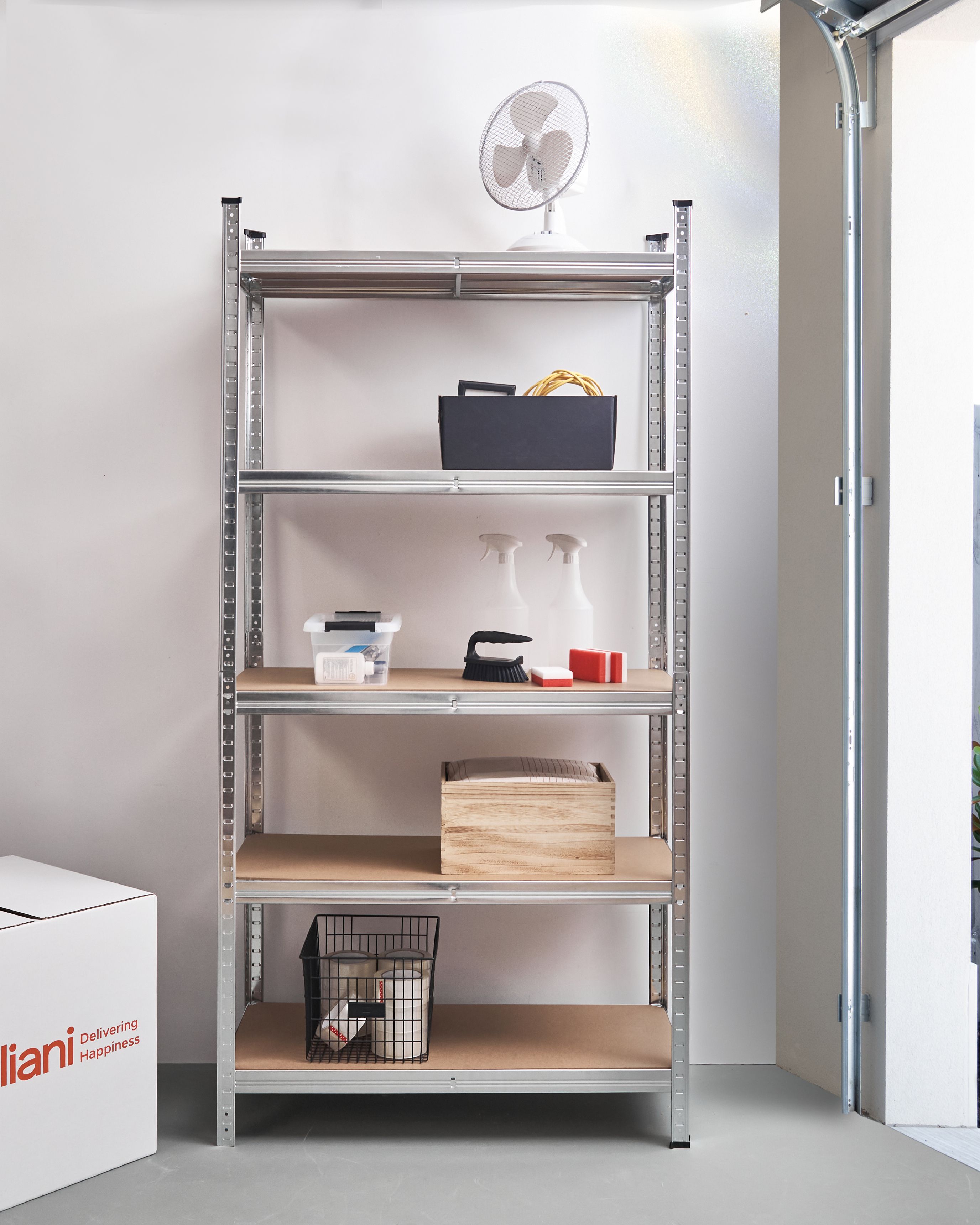 Garage Shelving XITTA Metal 90 cm 40 cm Silver