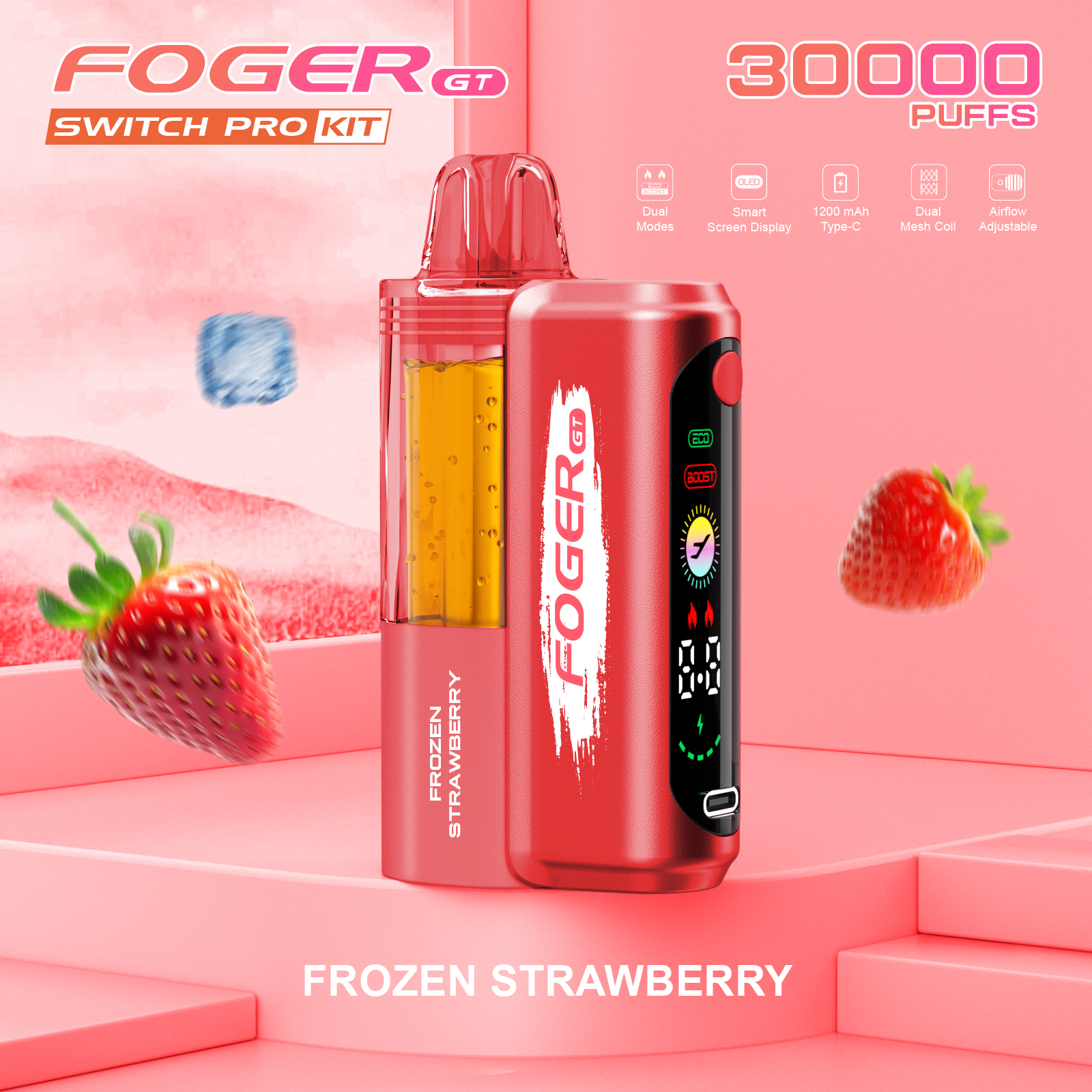 （5 Pack）Foger GT 30000 Puffs Disposable Vape Pod Kit