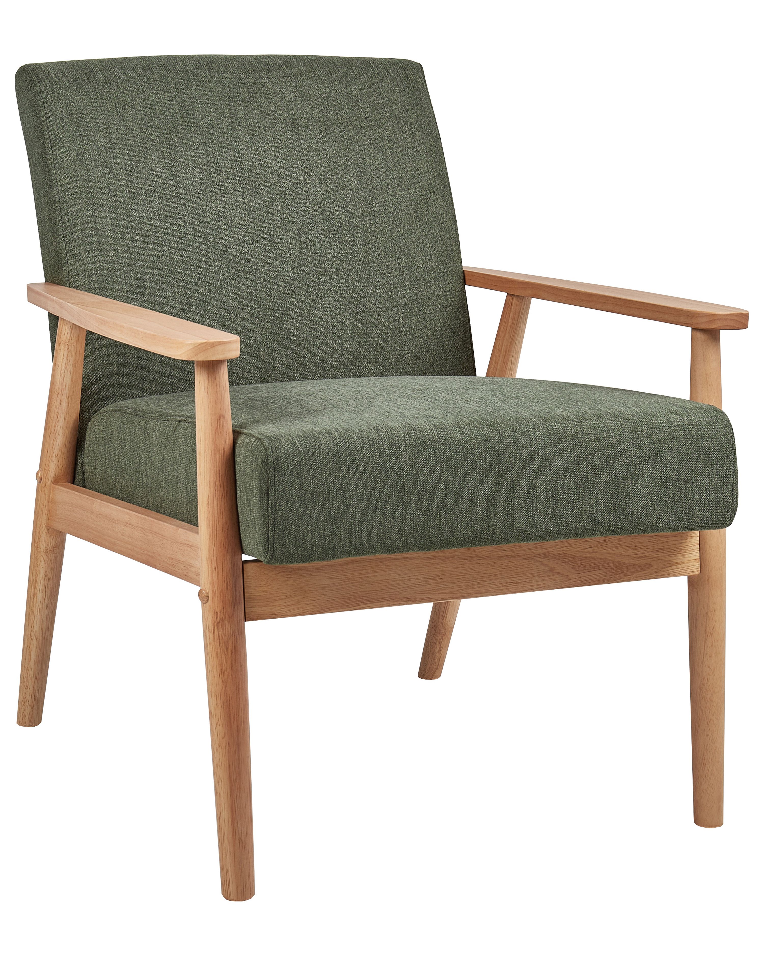 Armchair ESRUM Fabric Light Brown/ Green