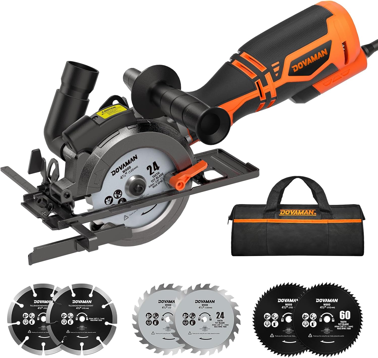 DOVAMAN Circular Saw, 5.8A 4-1/2
