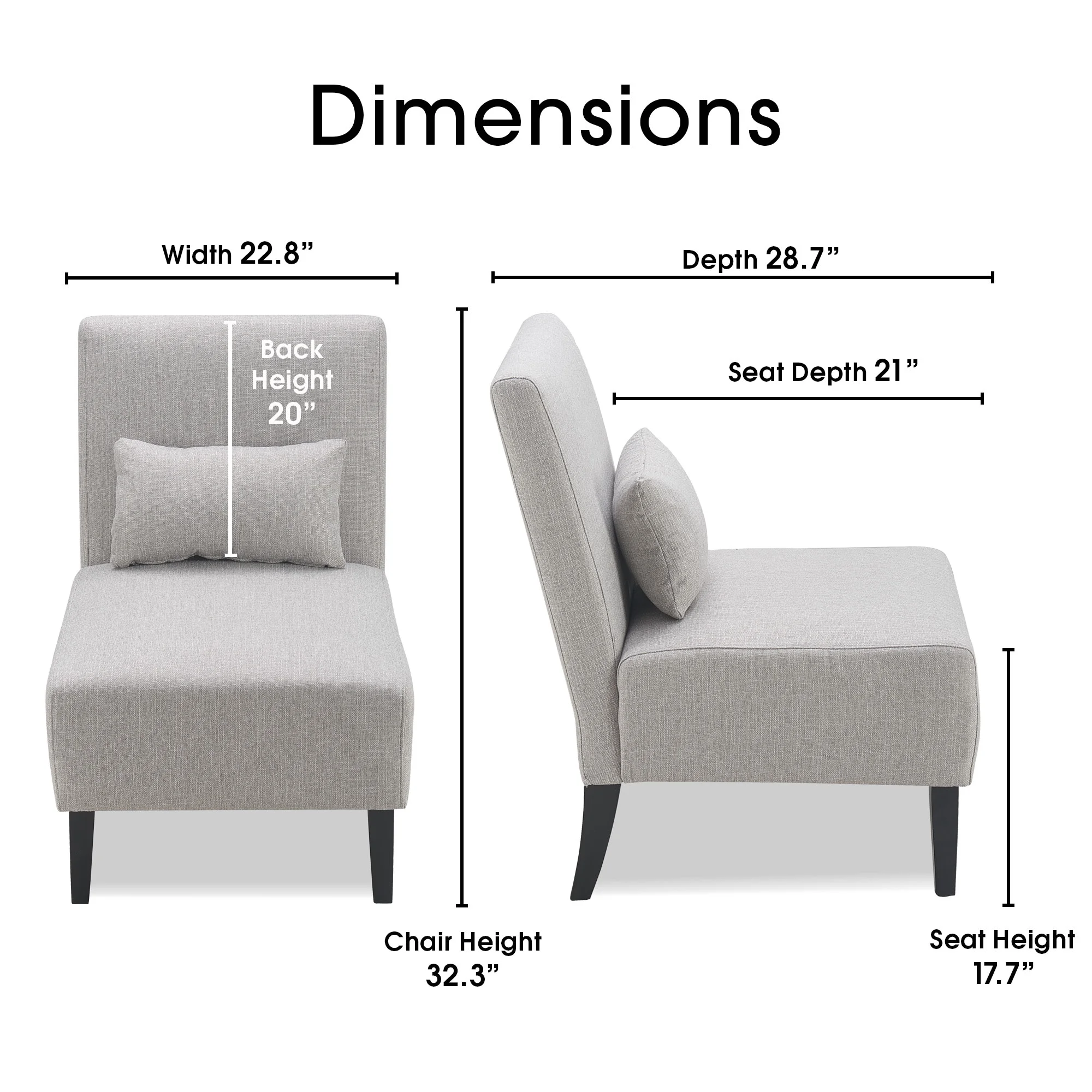 Serta Palisades Slipper Chair Pebble Gray - Image 6