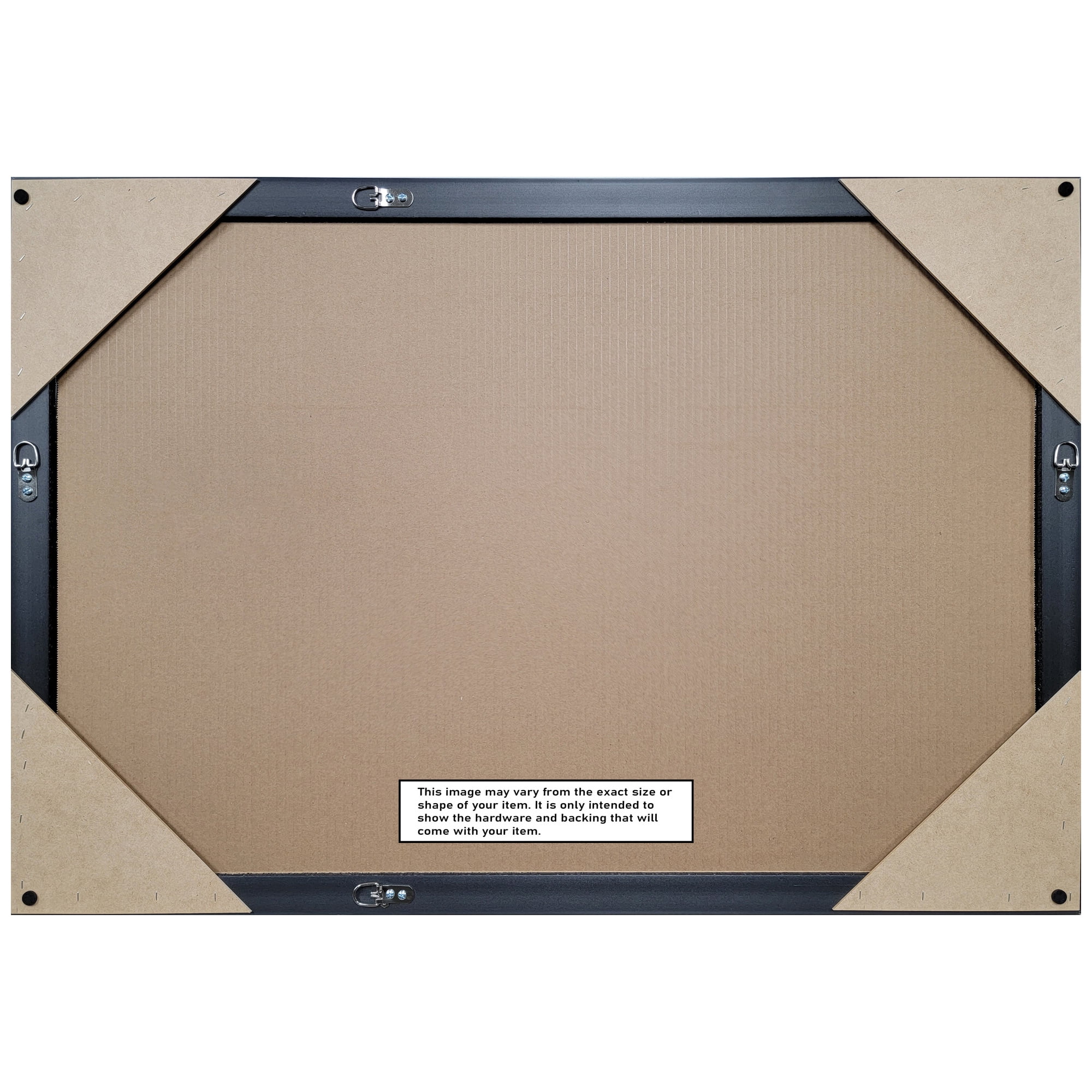 Amanti Art Brushed Black Beveled Bathroom Wall Mirror