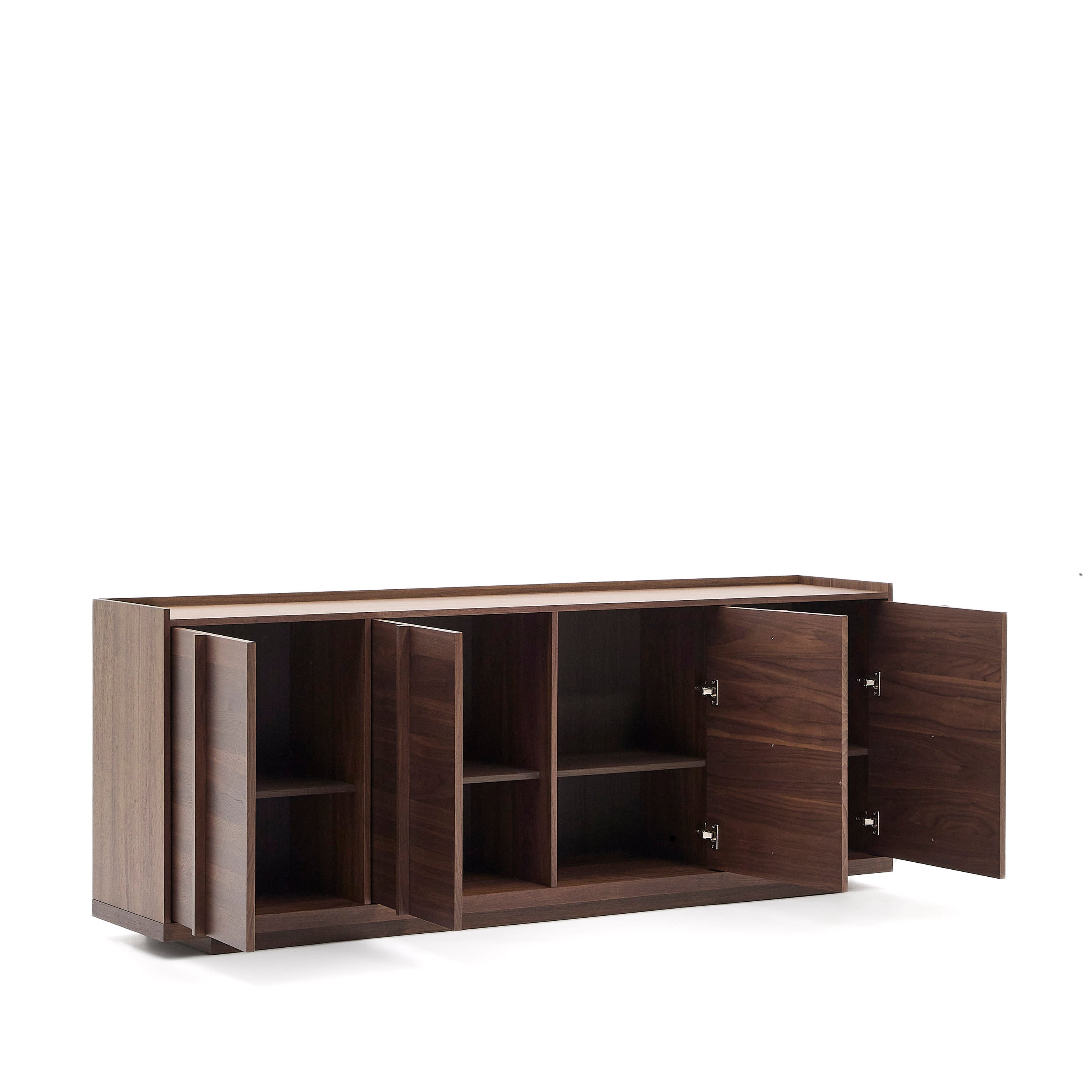 Kave Home - Onix dressoir van notenfineer in donkere afwerking 200 x