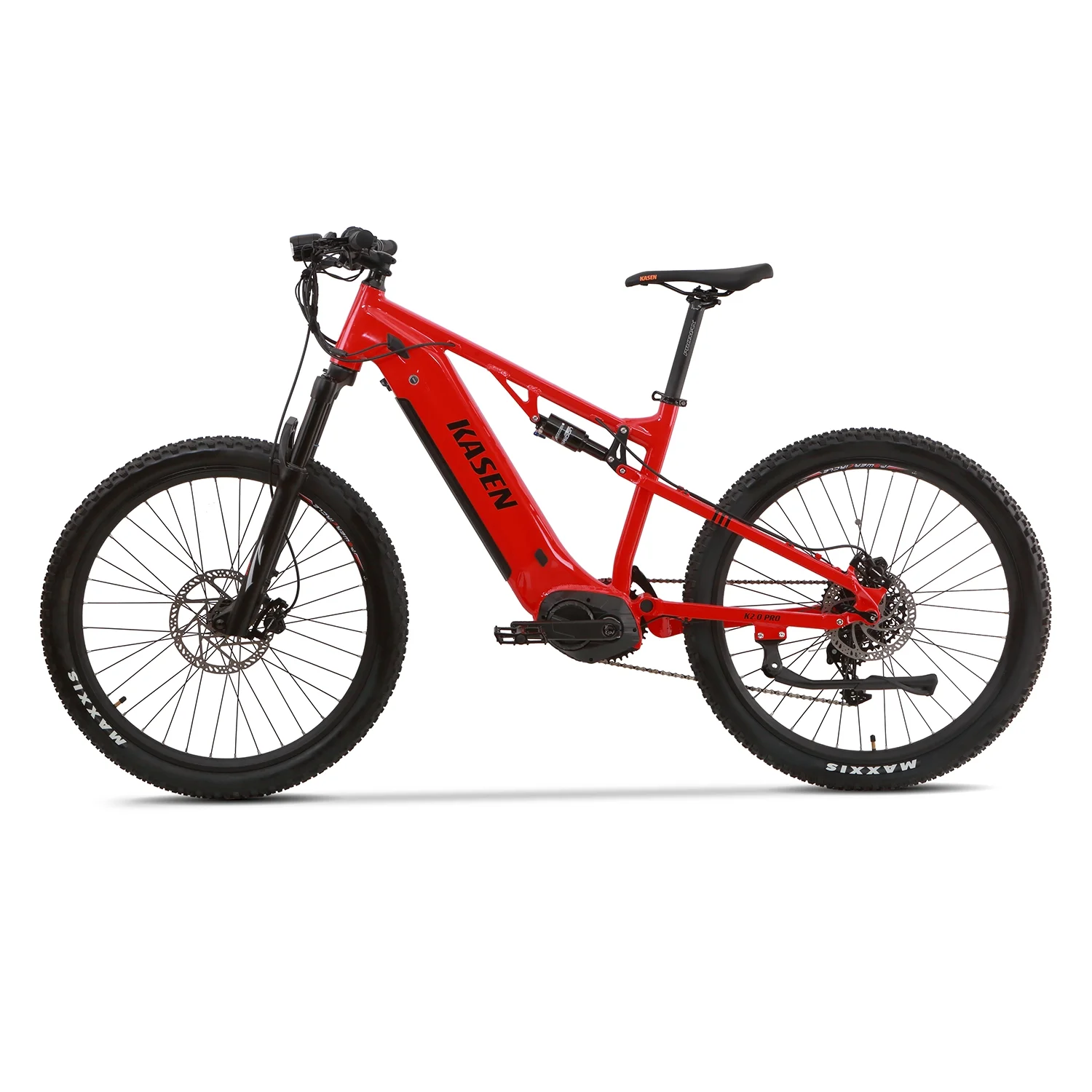 Kasen Electric Mountain Bike Mid-driven 500w 48v 15ah Full Suspension Throttle and Pedal Assist - Image 9