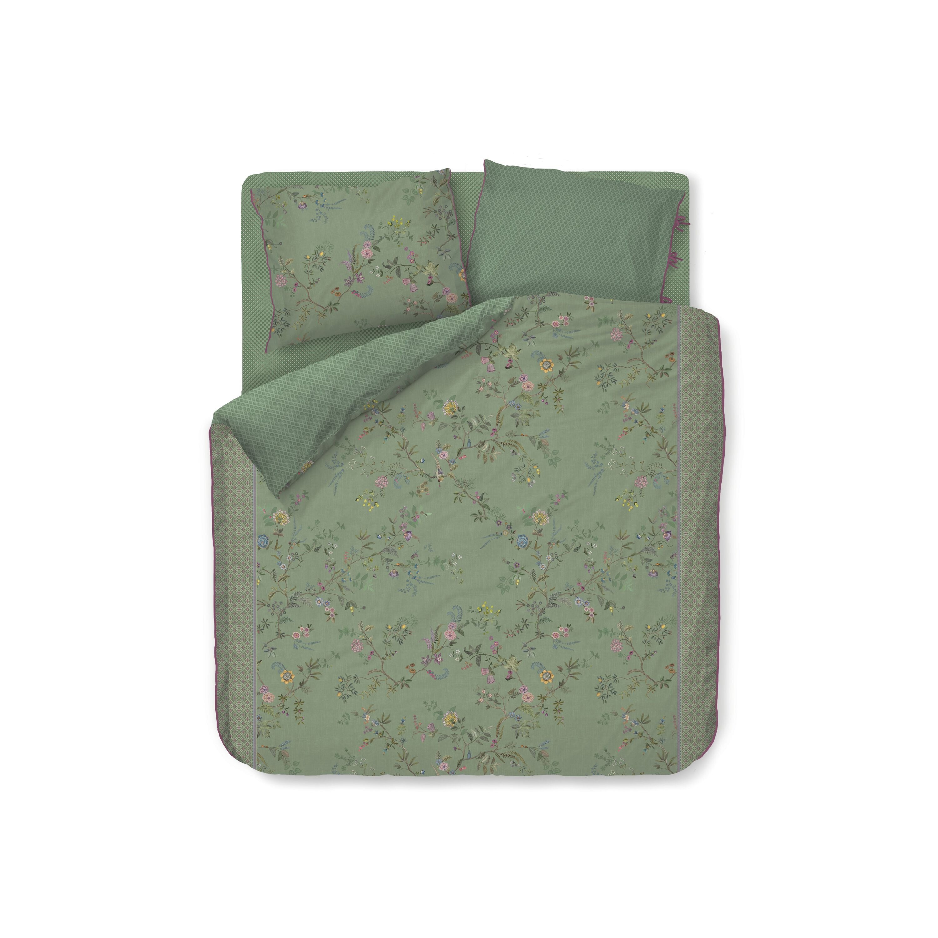 Pip Studio Bustani Dekbedovertrek 240 x 200/220 cm - Groen