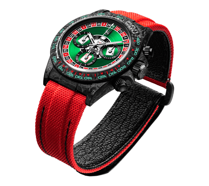 ROLEX Diw Daytona carbon lucky player (casino) 40mm oyster black(1:1 replica) - Top club