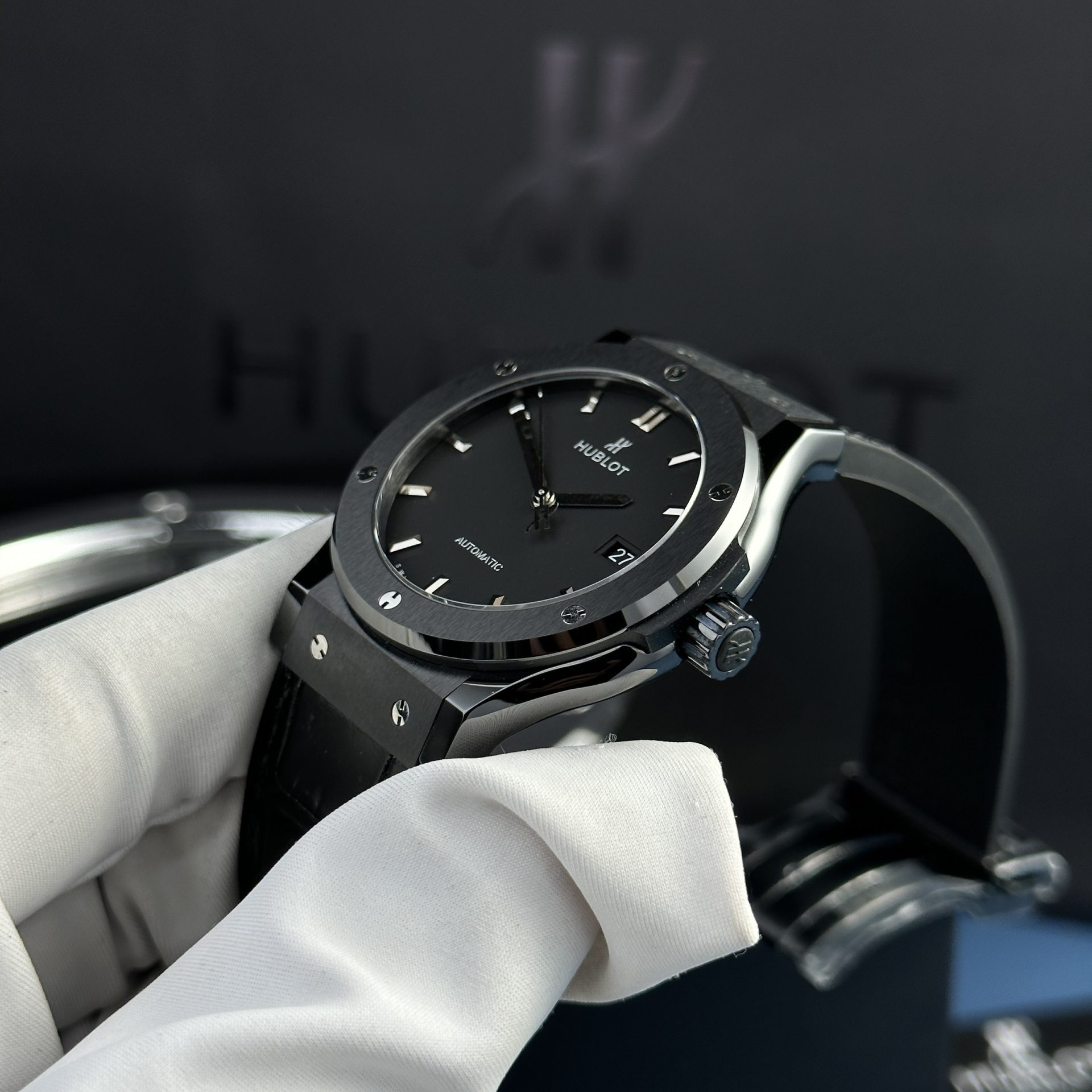 Hublot Replica 1:1 Watch Refine SW300 Movement Black Ceramic Bezel JJZ Factory 42mm - Top club