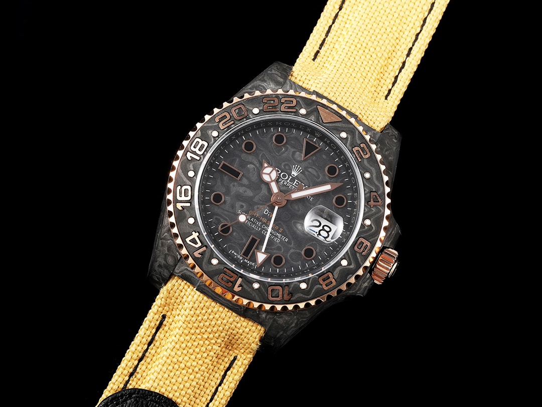 Diw New Rolex Ultra Limited Edition GMT-MASTER II-Carbon Fiber-Yellow(1:1 replica) - Elite Watch Atelier