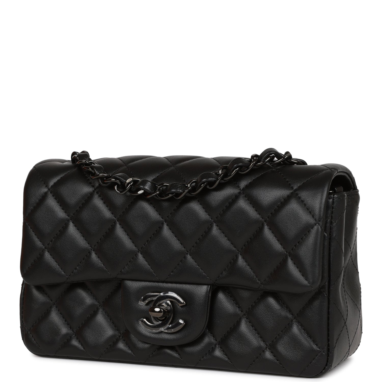 Chanel Classic Flag Bag Flap Bag SO Black   20CM