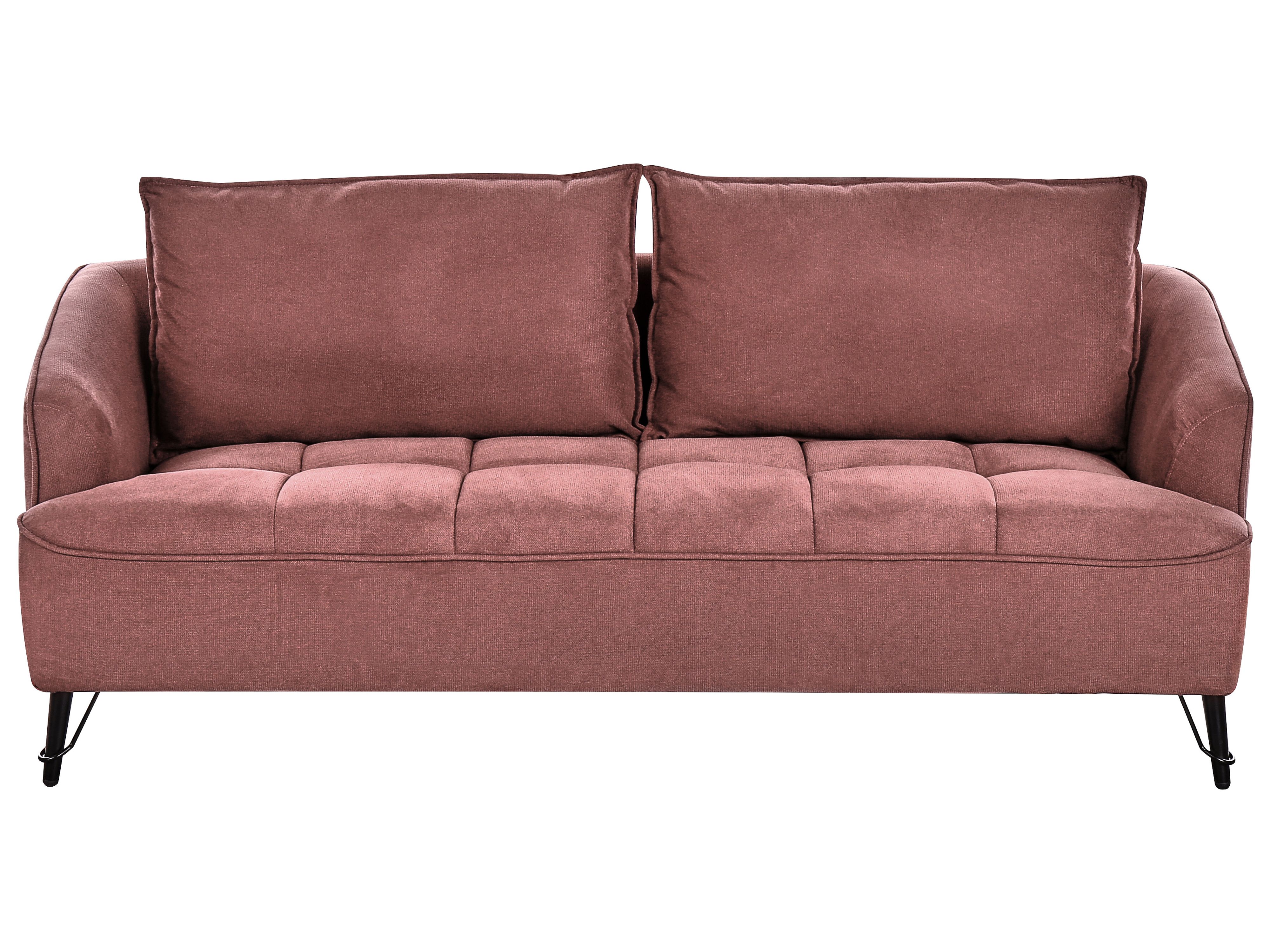 Sofa 3 Seater HOBRO Fabric Burgundy