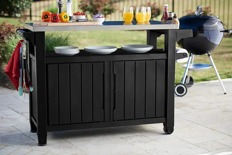Keter Outdoor Storage Table And Prep Station With 78 Gallon Storage - Unity XL - Image 5 Keter Outdoor Storage Table And Prep Station With 78 Gallon Storage - Unity XL - Image 5