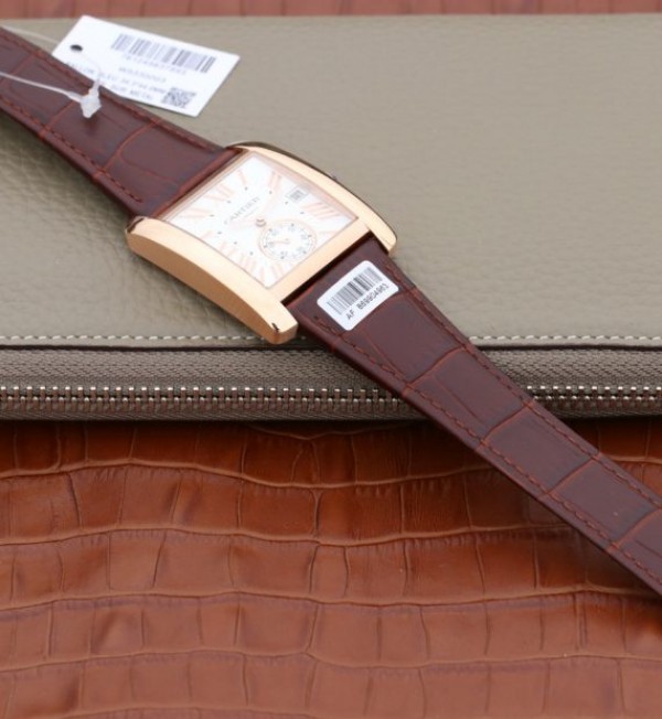 Replica Cartier Tank MC RG White Dial RG Mark Brown Leather Strap - Top club