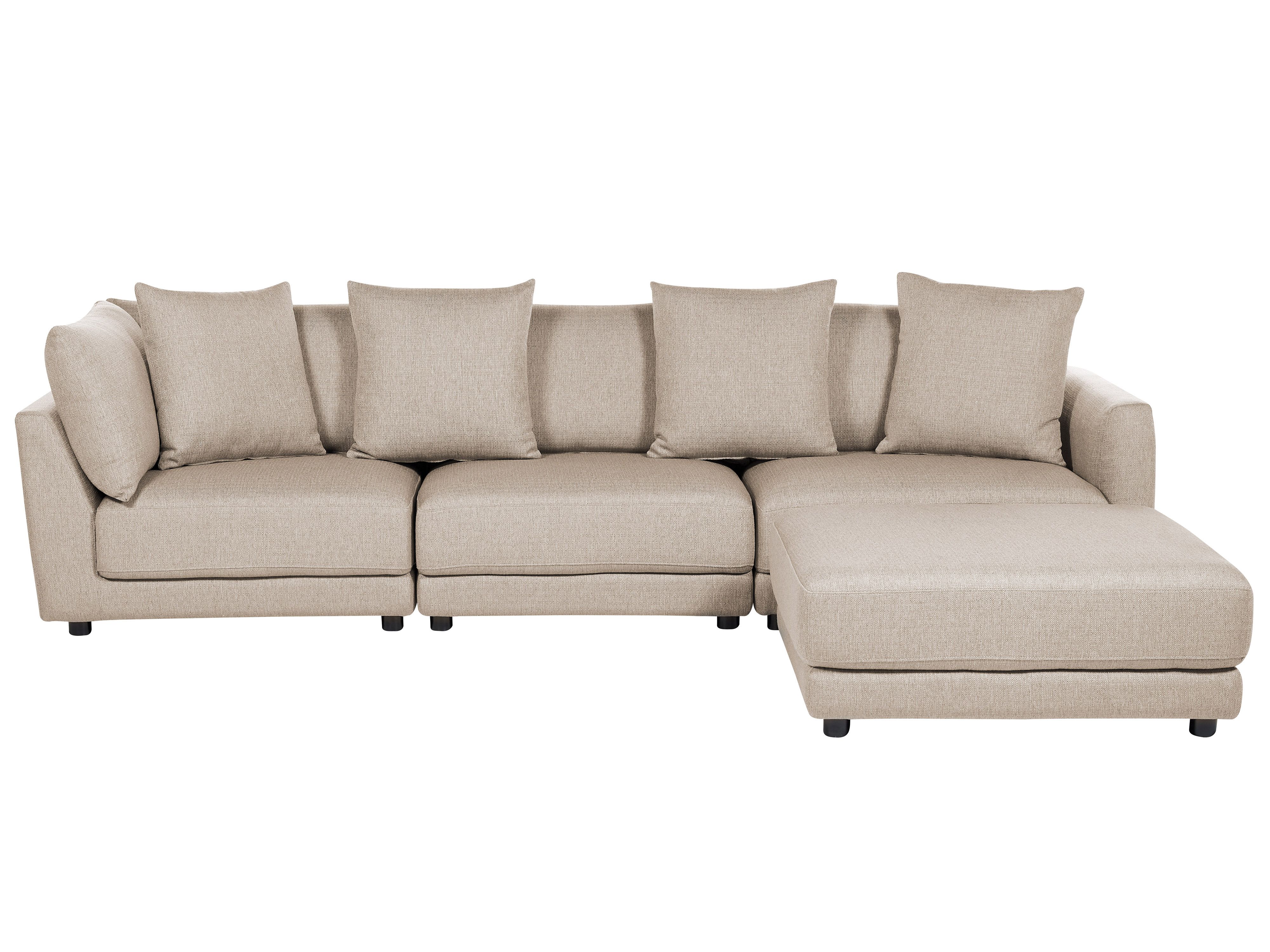 Sofa 3 Seater SIGTUNA Fabric Beige with Ottoman