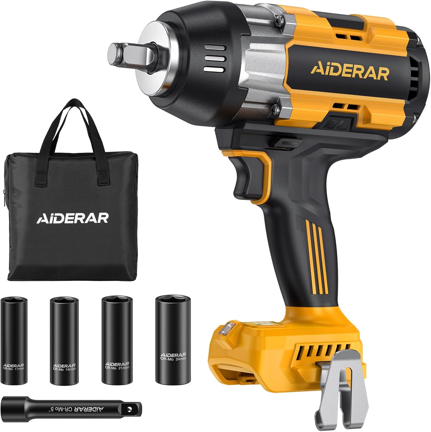 Impact Wrench for DeWalt Battery, 1697Ft-Lbs (2300N.m) Impact Driver, 1/2