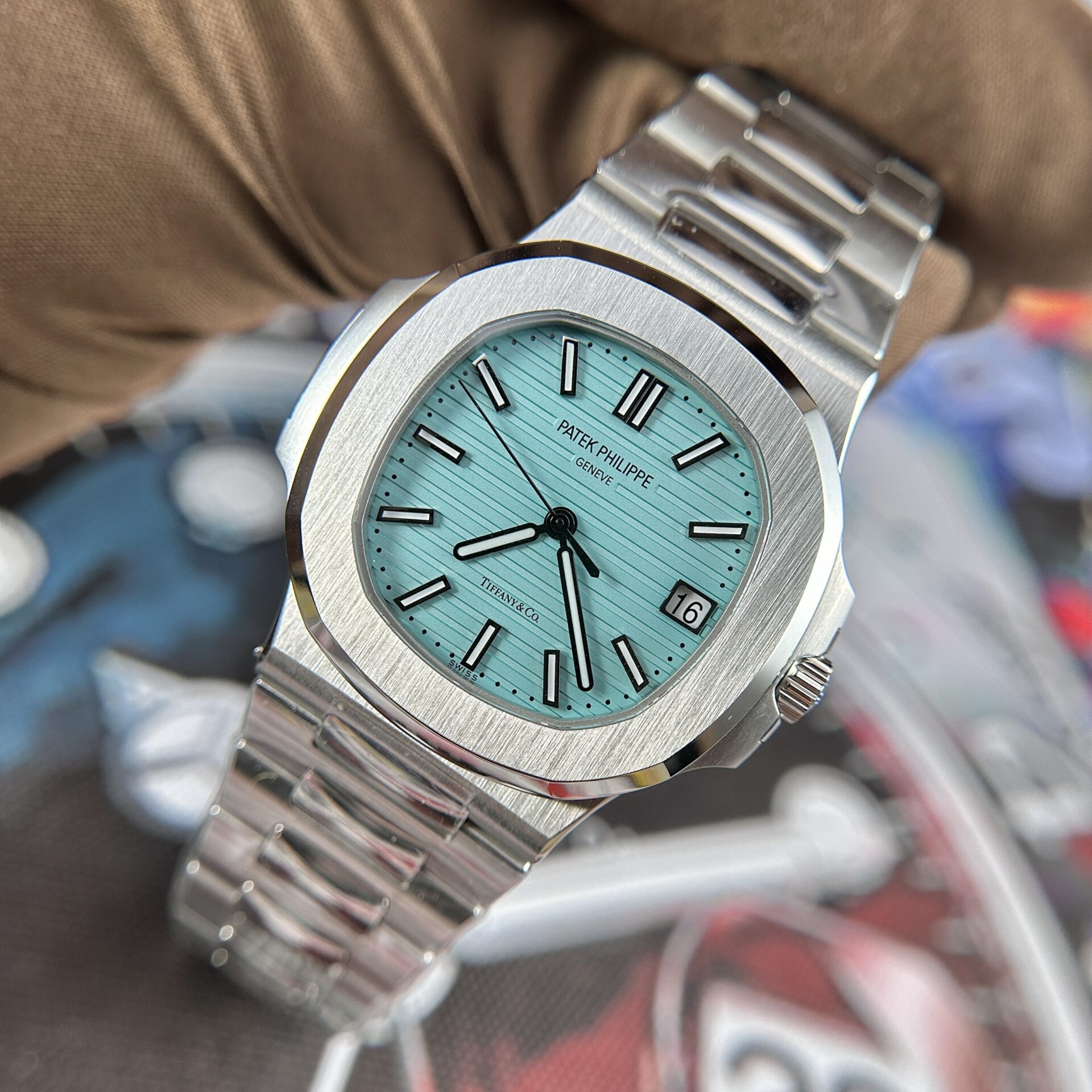 Patek Philippe Nautilus 5711 Tiffany   Co Factory 3K Replica 1:1 Watch 40mm - Top club