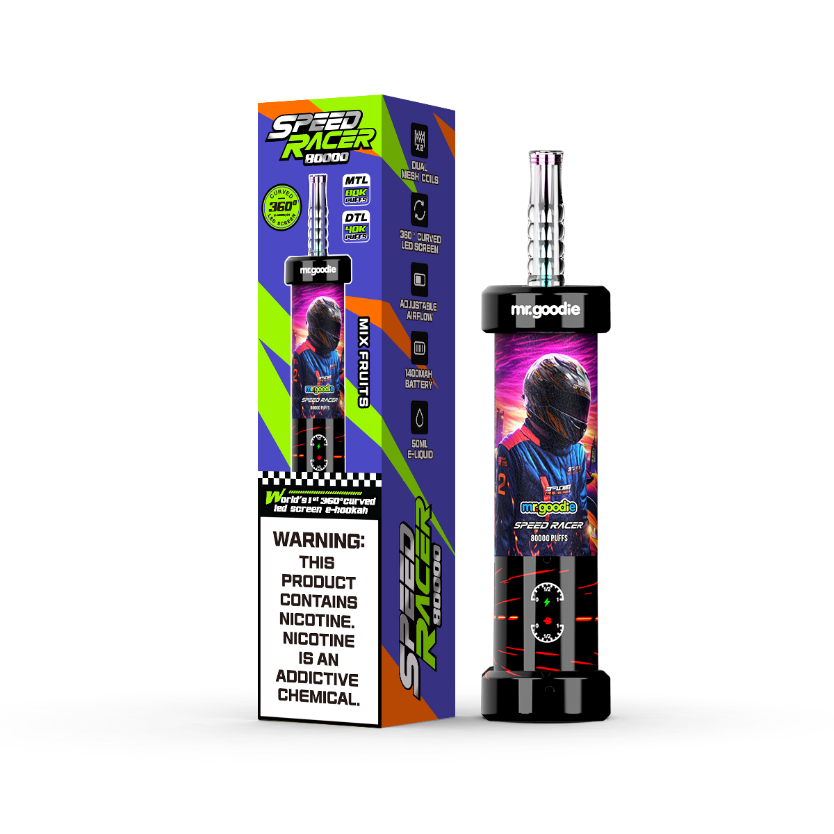 Mr.Goodie Speed Race  80000 Puffs E-Hookah