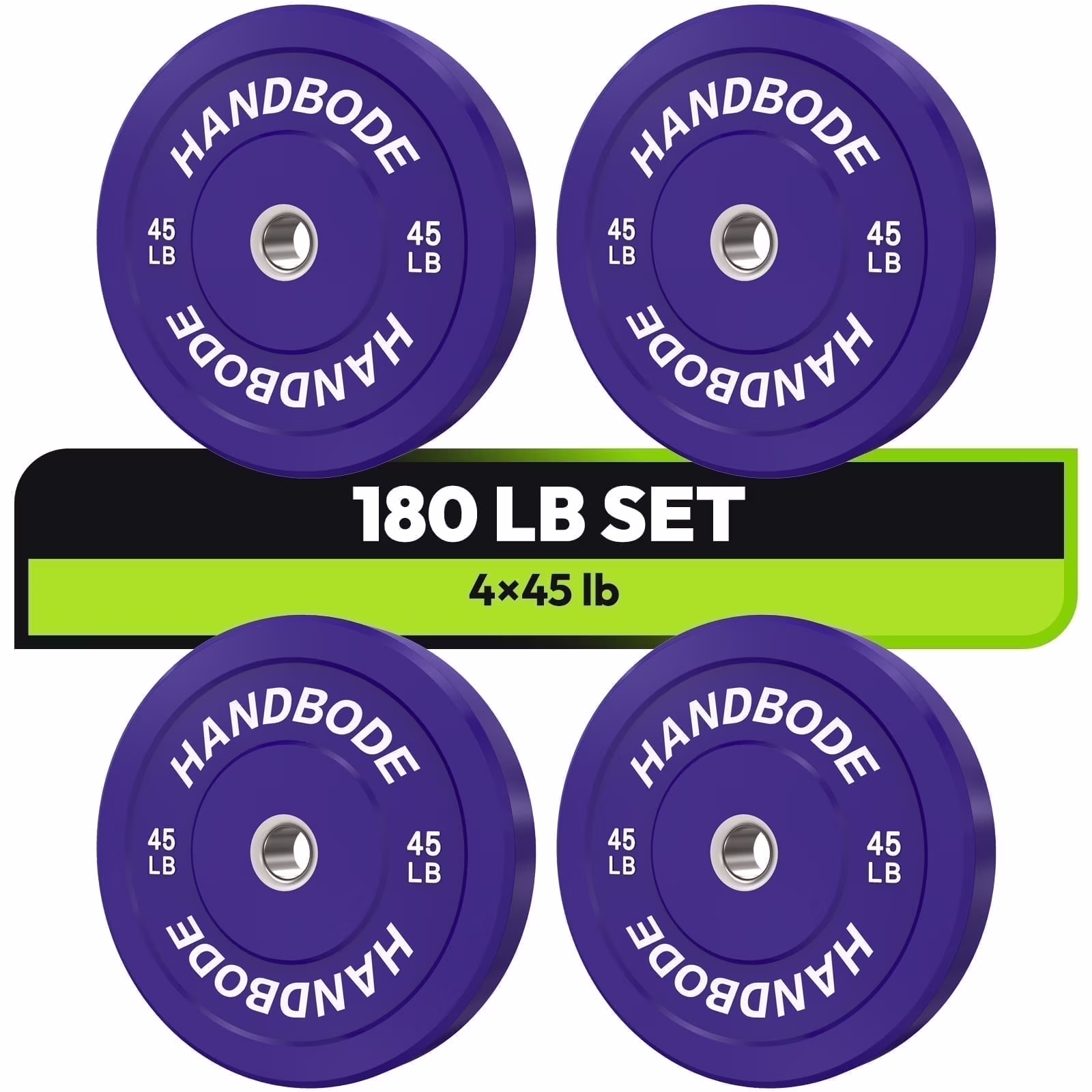 HANDBODE Bumper Plates Olympic Weight Plates, Colored Rubber plate for Weight Lifting and Strength Training 140LB - Image 17