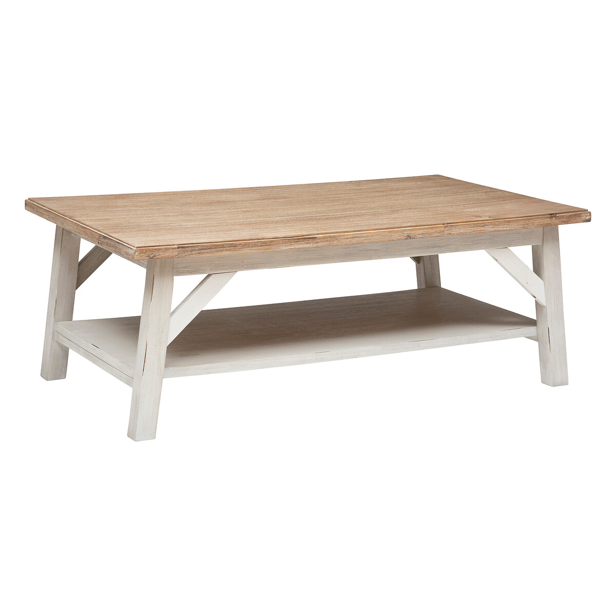 Coffee table "Olbia" Acacia, white, 120x70 cm