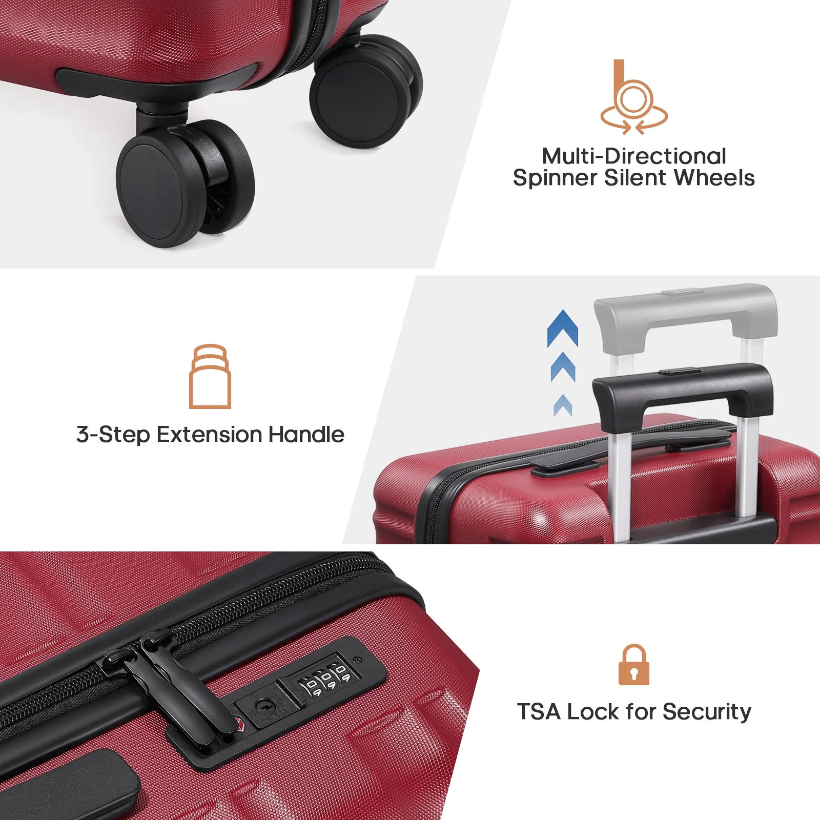 MIUSSE Luggage Sets 3 Piece, 20 Inch Carry On Luggage with Wheels, 100% PC Hardshell Suitcase with TSA Lock, Carry On Suitcases Airline Approved With Travel Backpack for Men Women - Image 35