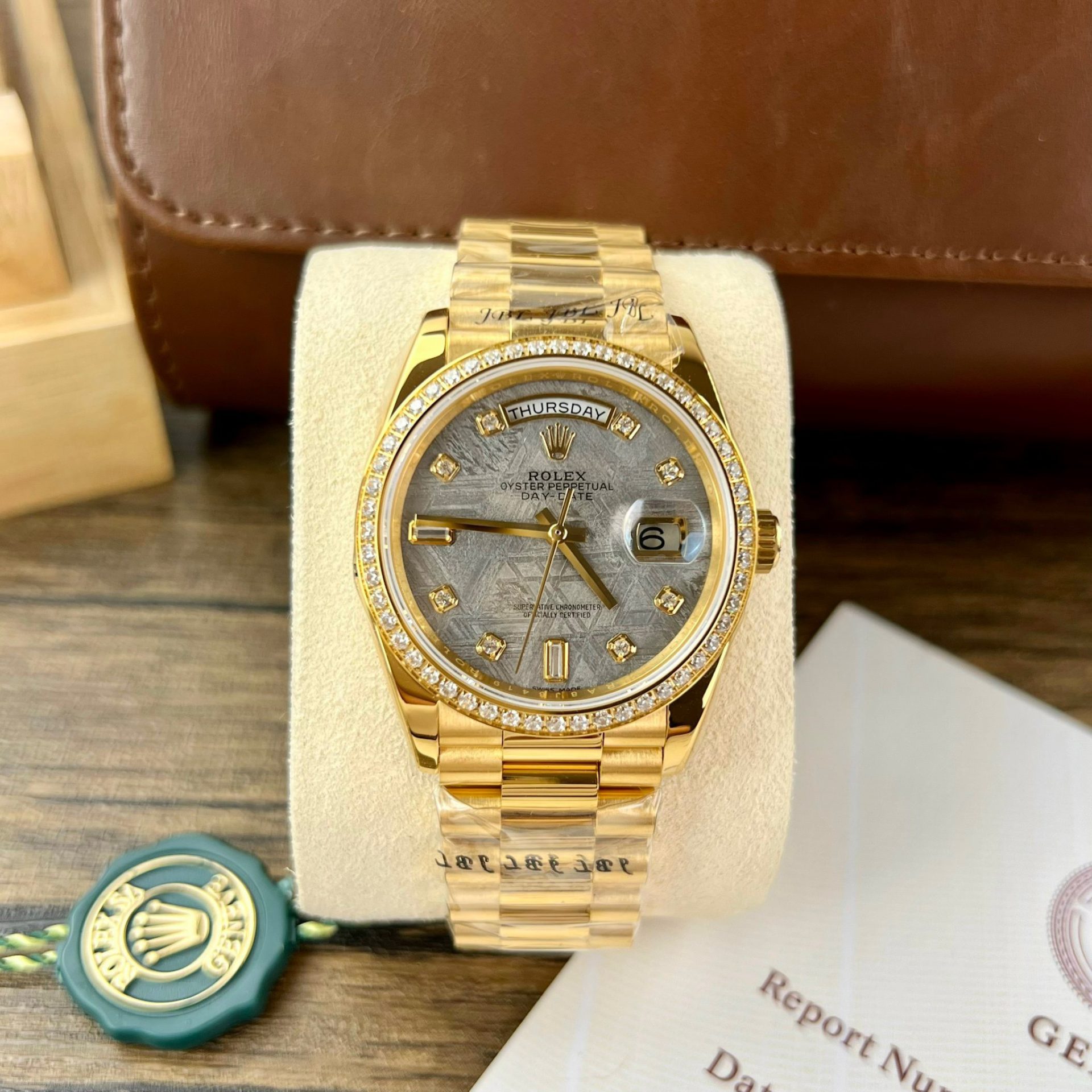 Rolex Fake Watch Day-Date Meteorite Dial RA Factory 36mm - Elite Watch Atelier