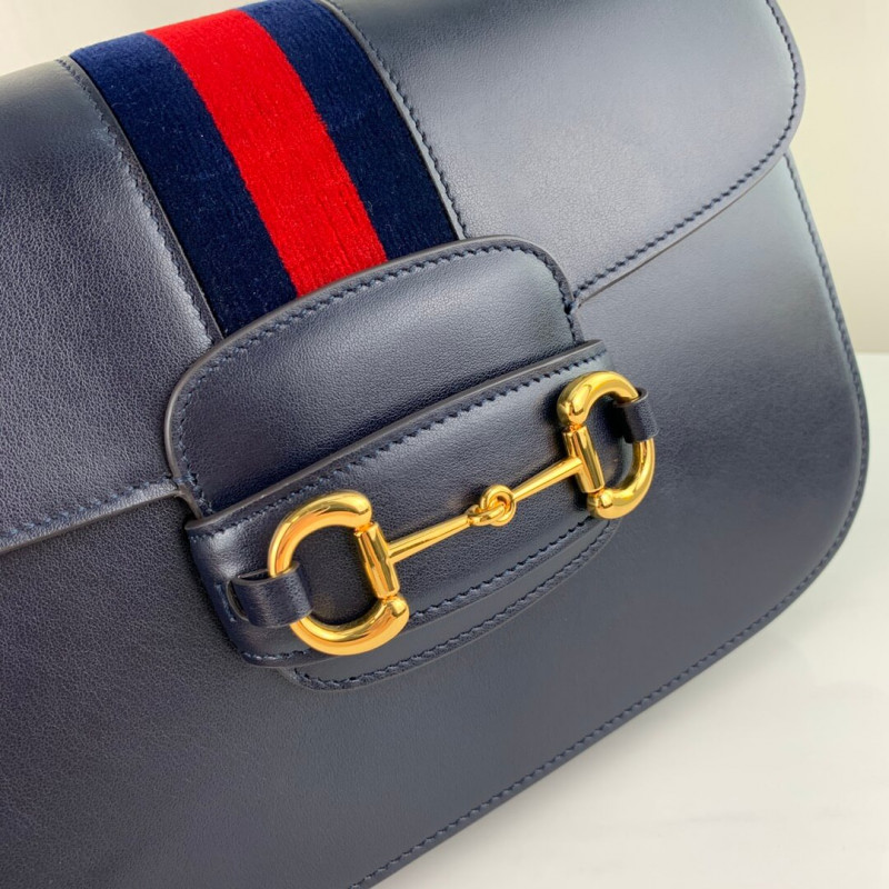 Replica Gucci 1955 Horsebit Shoulder Bag 602204 Blue1:1High-quality replica